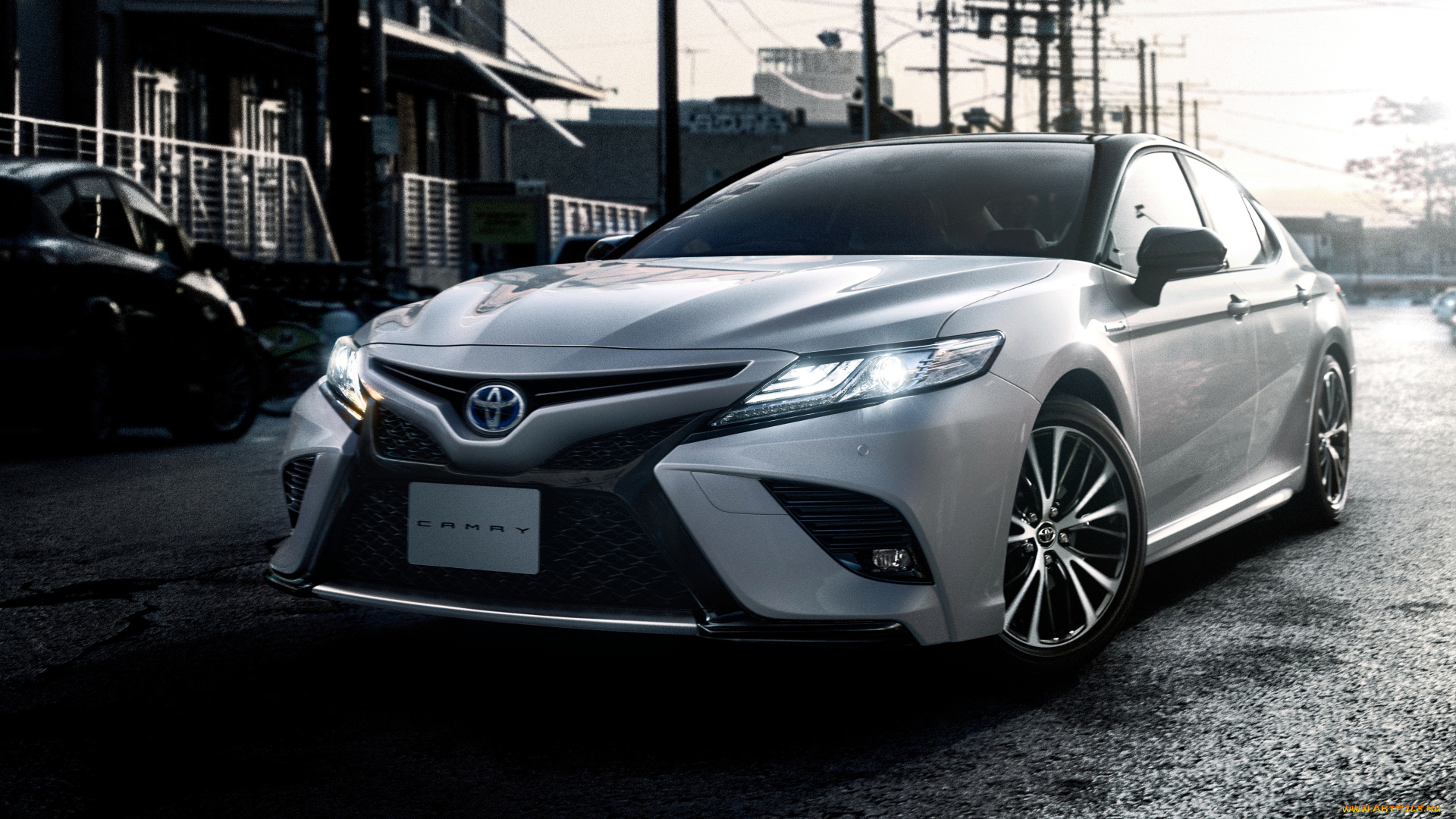 2018, toyota, camry, hybrid, ws, автомобили, toyota, 2018, camry, hybrid, ws, белый, гибрид, тойота