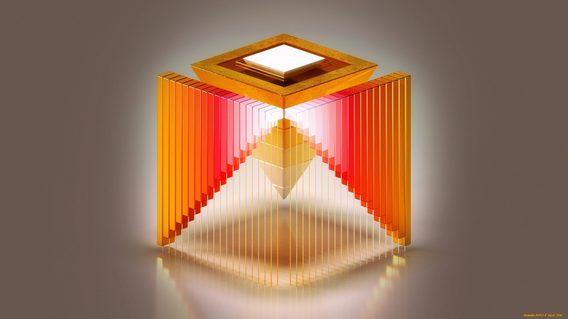 3д, графика, абстракция, , abstract, объем, куб, пирамида, конструкция, краски