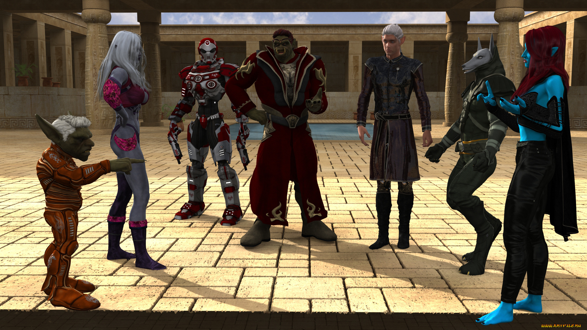 3д, графика, фантазия, , fantasy, фон, взгляд, девушка