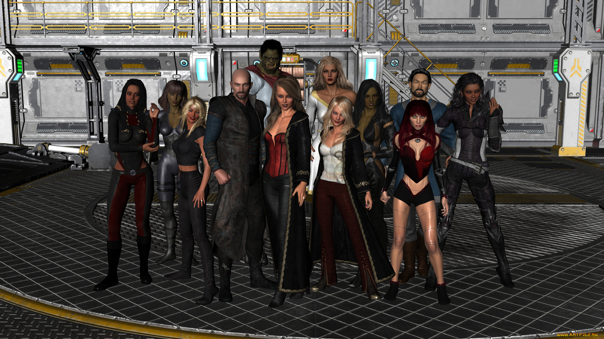 3д, графика, фантазия, , fantasy, фон, взгляд, девушки