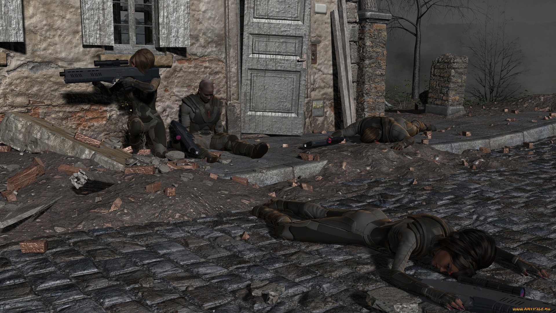 3д, графика, фантазия, , fantasy, фон, взгляд, девушка