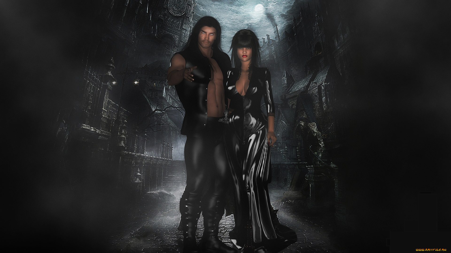 3д, графика, фантазия, , fantasy, фон, взгляд, девушка