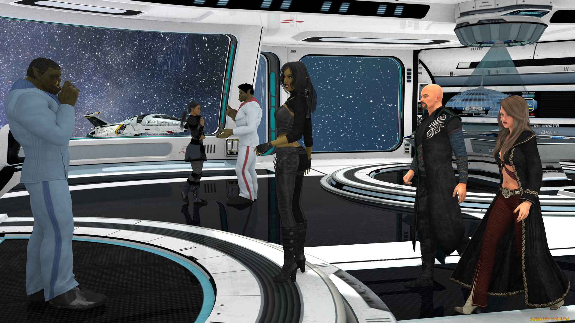 3д, графика, фантазия, , fantasy, фон, взгляд, девушки