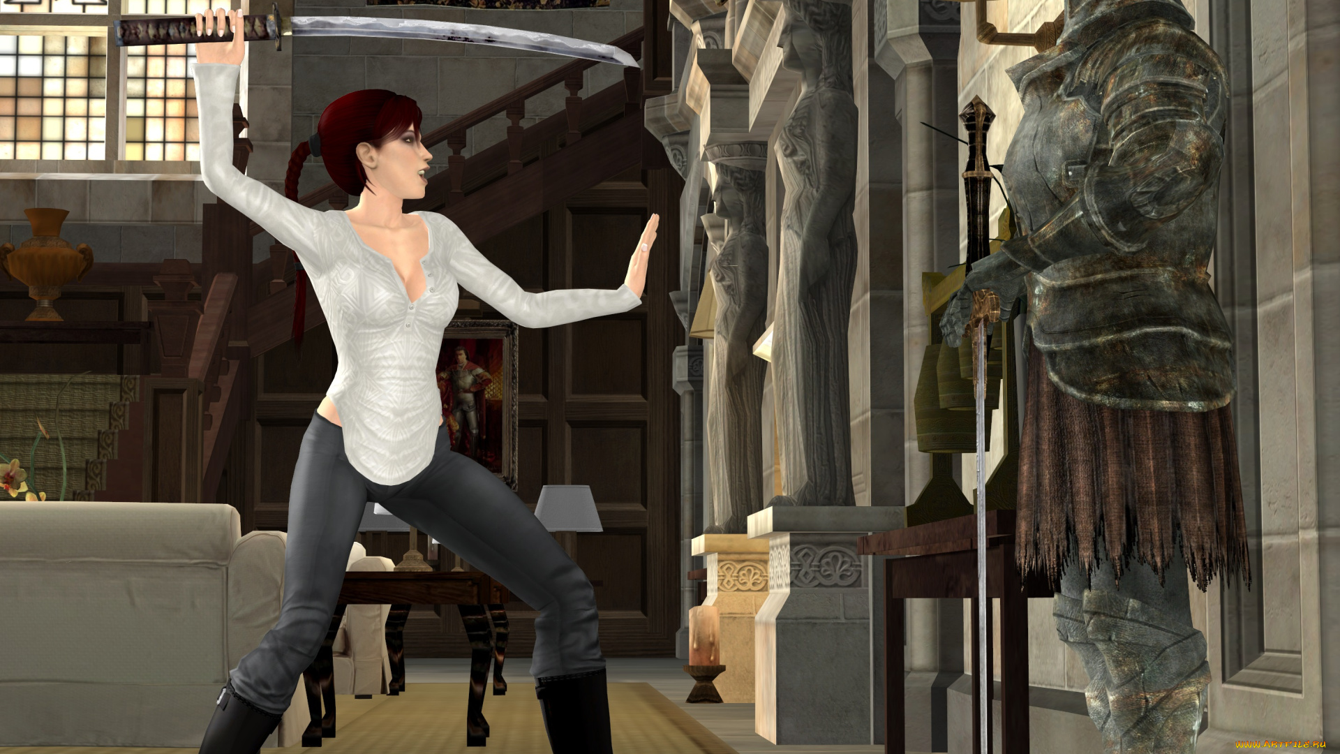 3д, графика, люди, , people, девушка, взгляд, фон