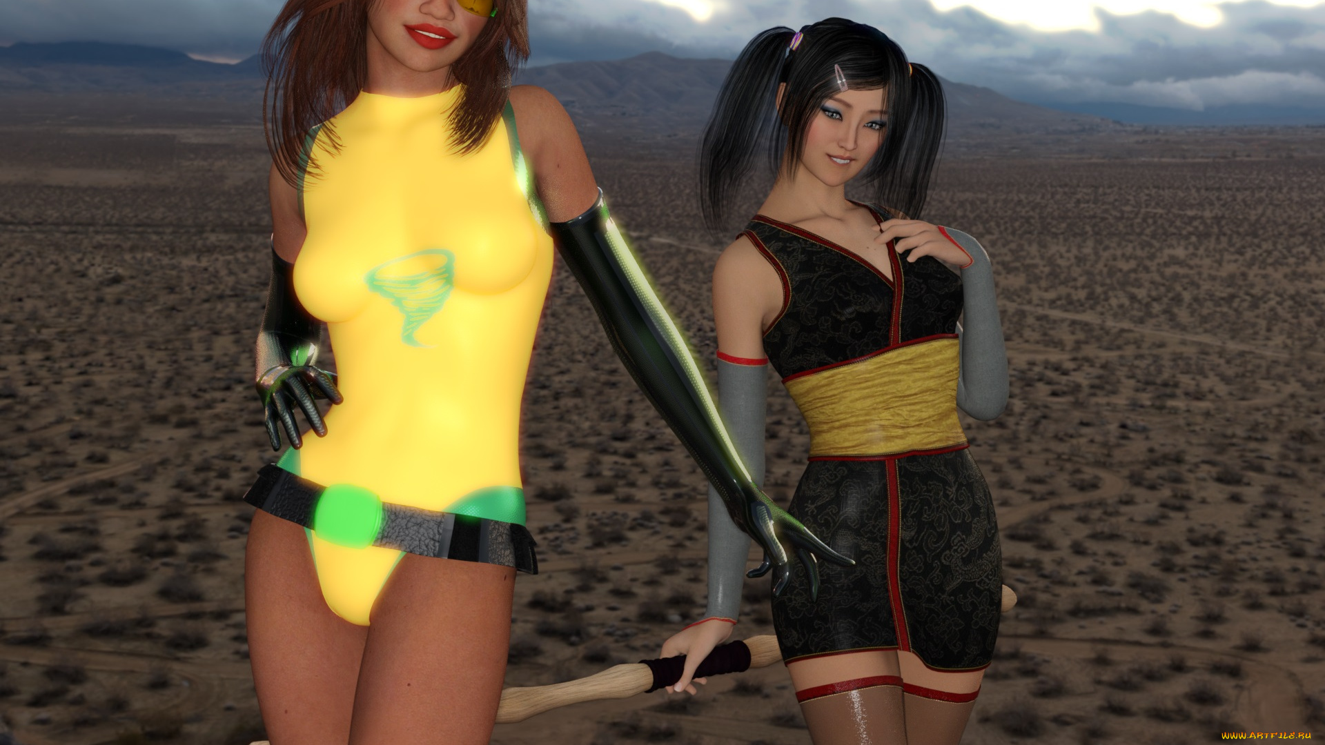 3д, графика, люди, , people, фон, взгляд, девушки