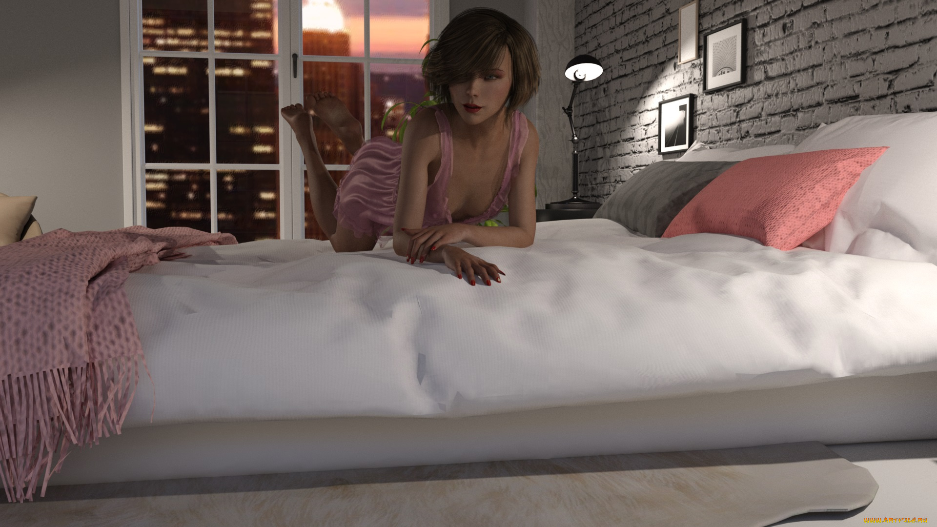 3д, графика, люди, , people, фон, взгляд, девушка