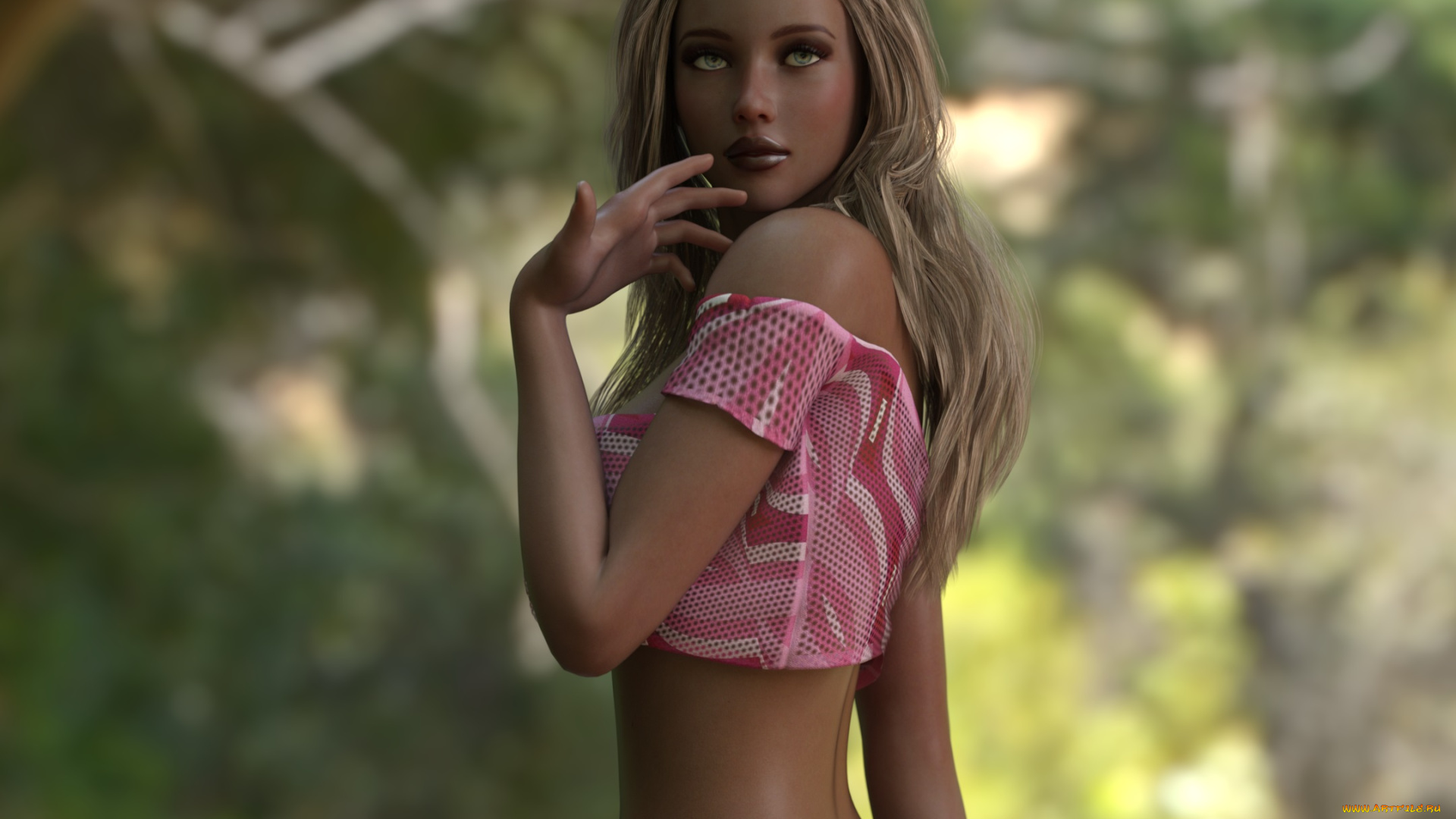 3д, графика, люди, , people, взгляд, девушка, фон