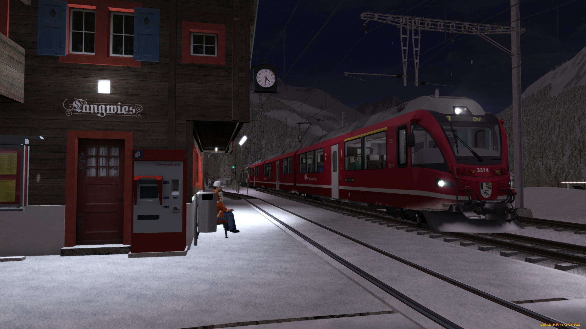 техника, 3d, поезд, вагоны