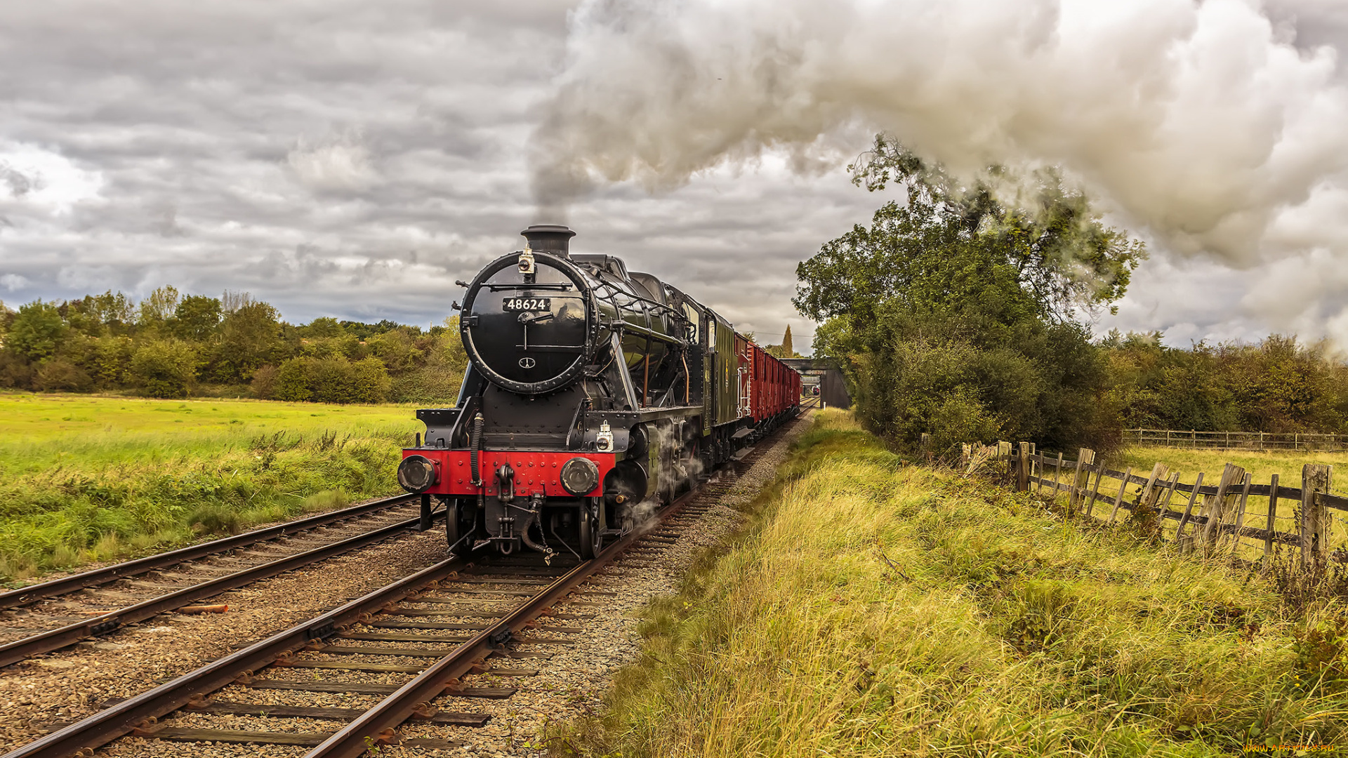 техника, паровозы, локомотив, состав