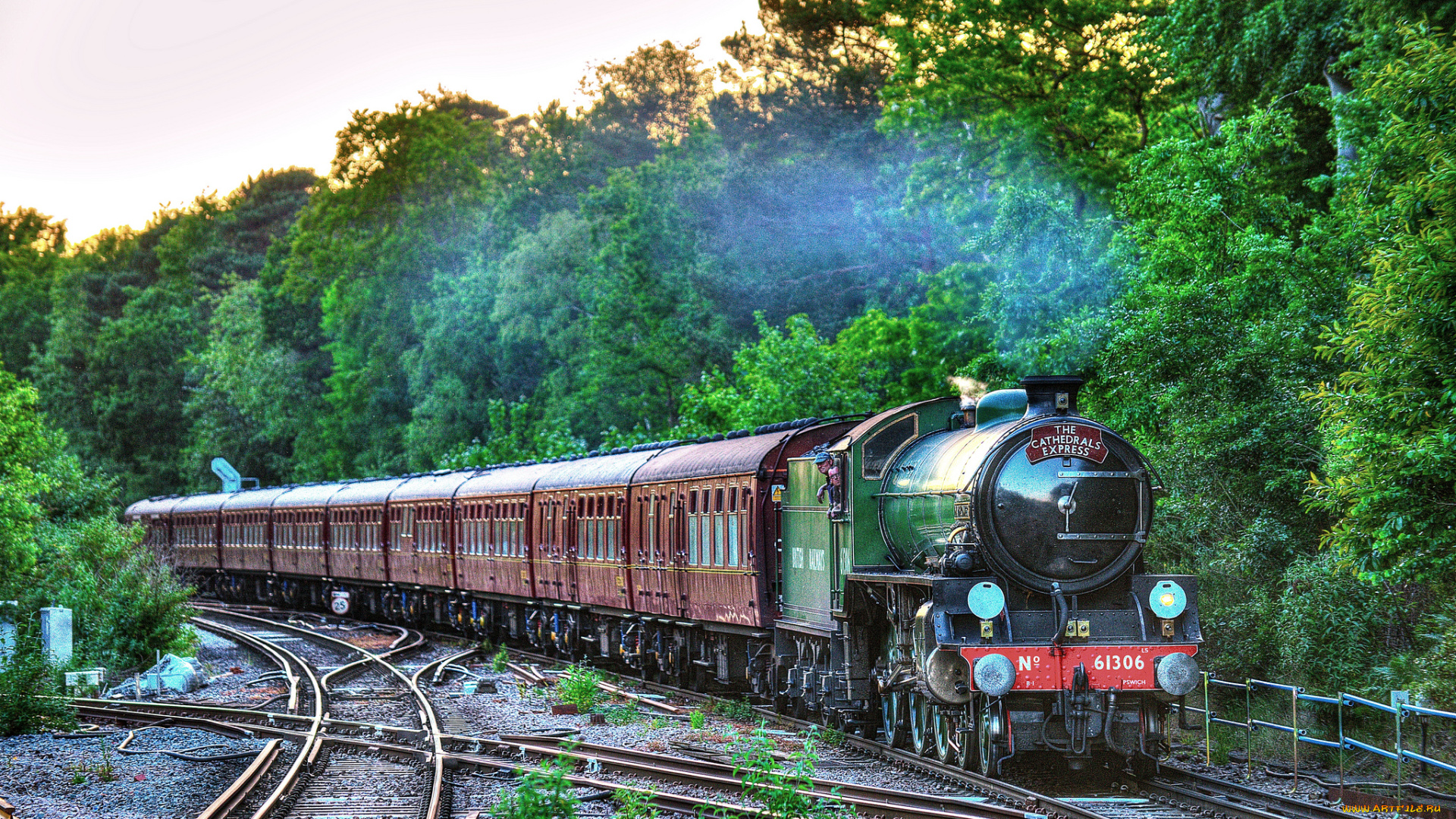 техника, паровозы, локомотив, состав