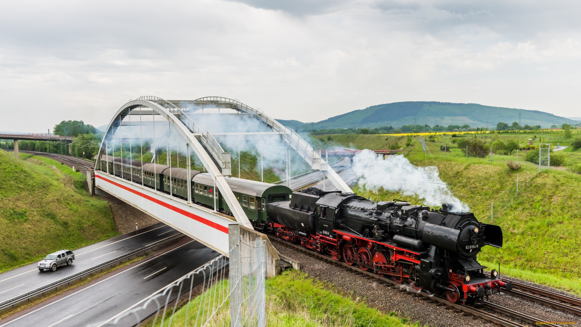 техника, паровозы, состав, локомотив