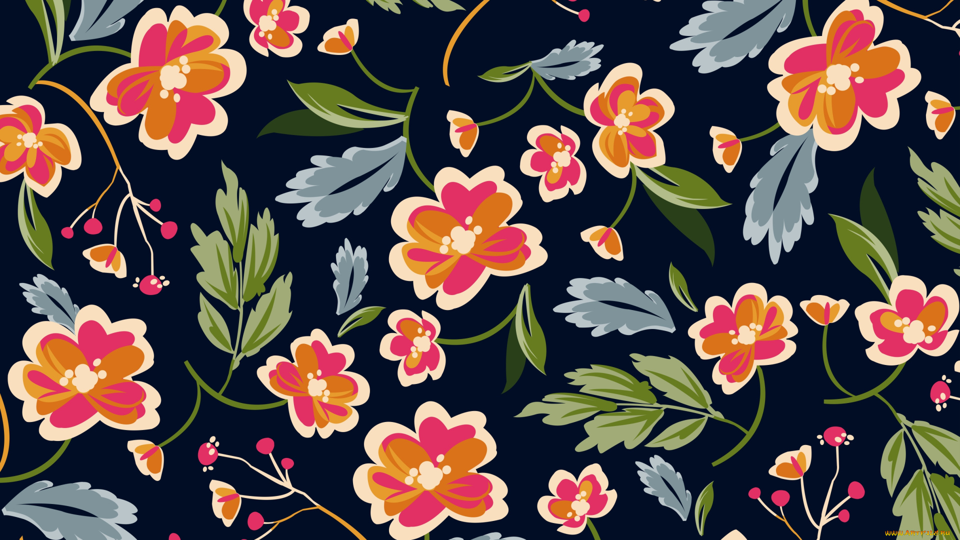 векторные, цветы, векторная, графика, цветы, , flowers, вектор, на, чёрном, рисунок, цветы