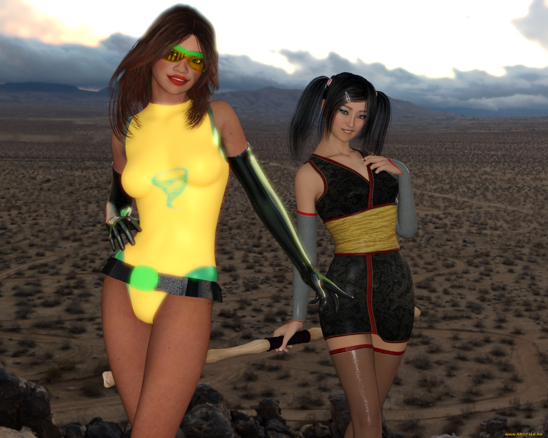 3д, графика, люди, , people, фон, взгляд, девушки