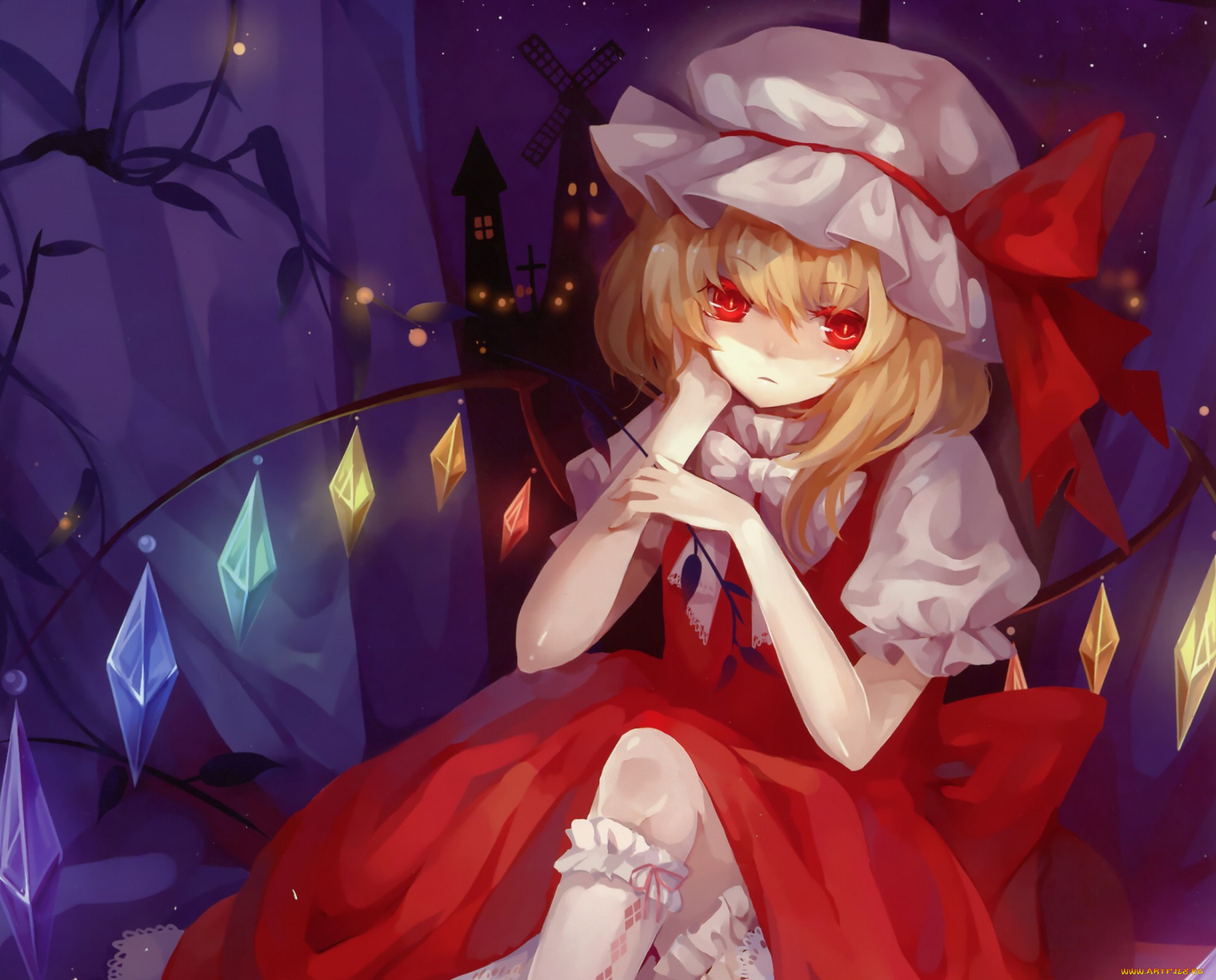 аниме, touhou, девушка