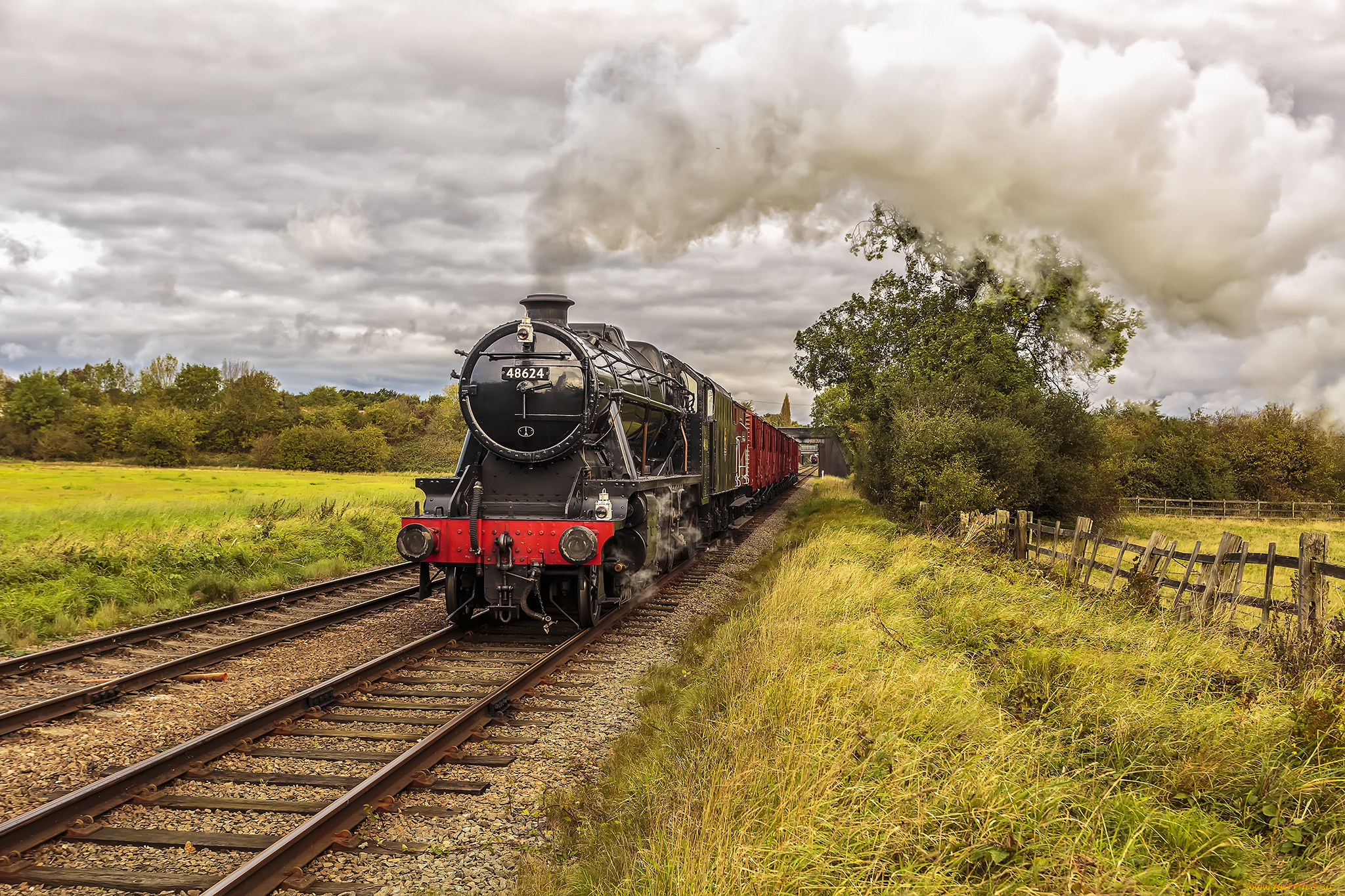 техника, паровозы, локомотив, состав