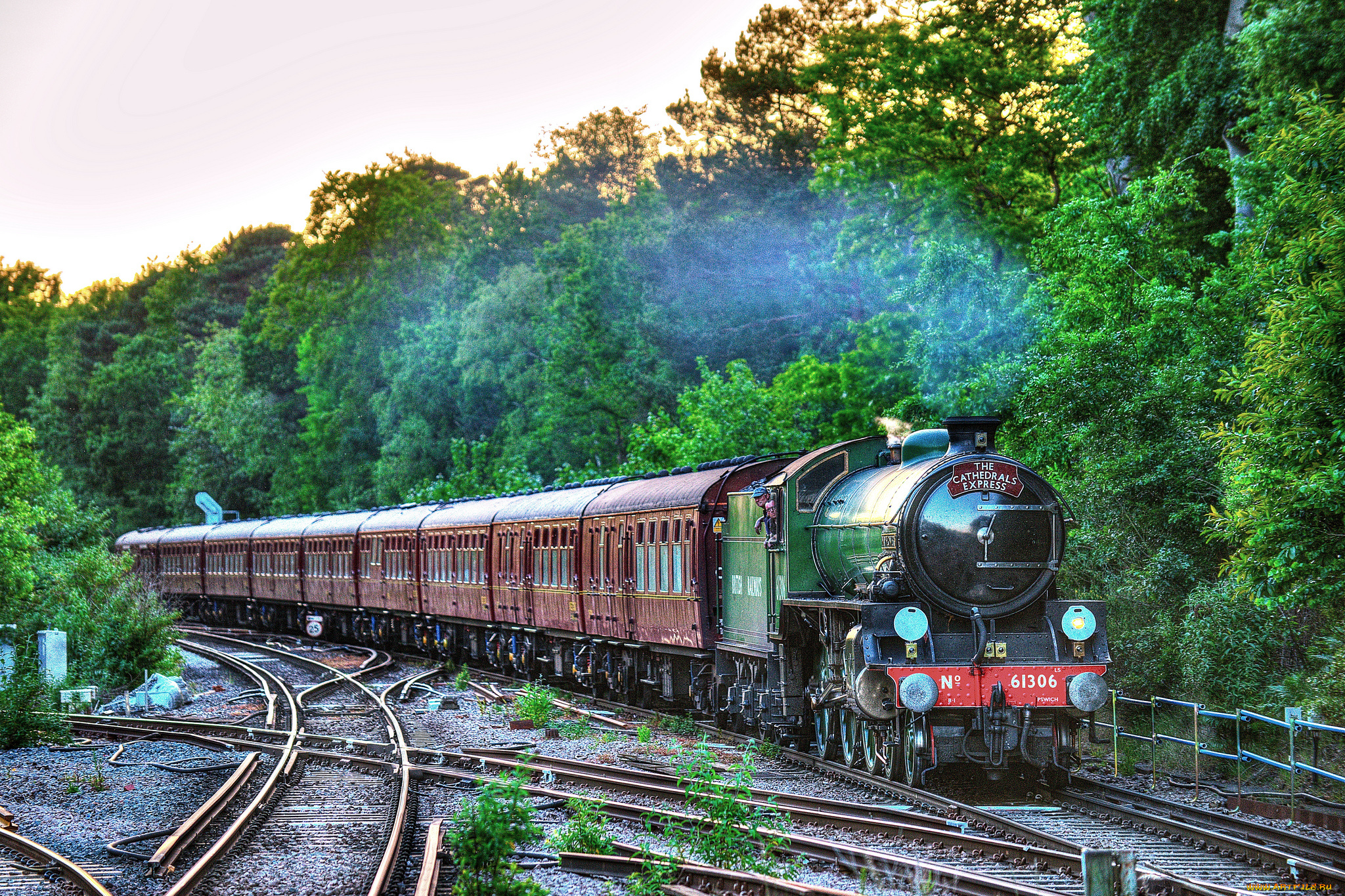 техника, паровозы, локомотив, состав