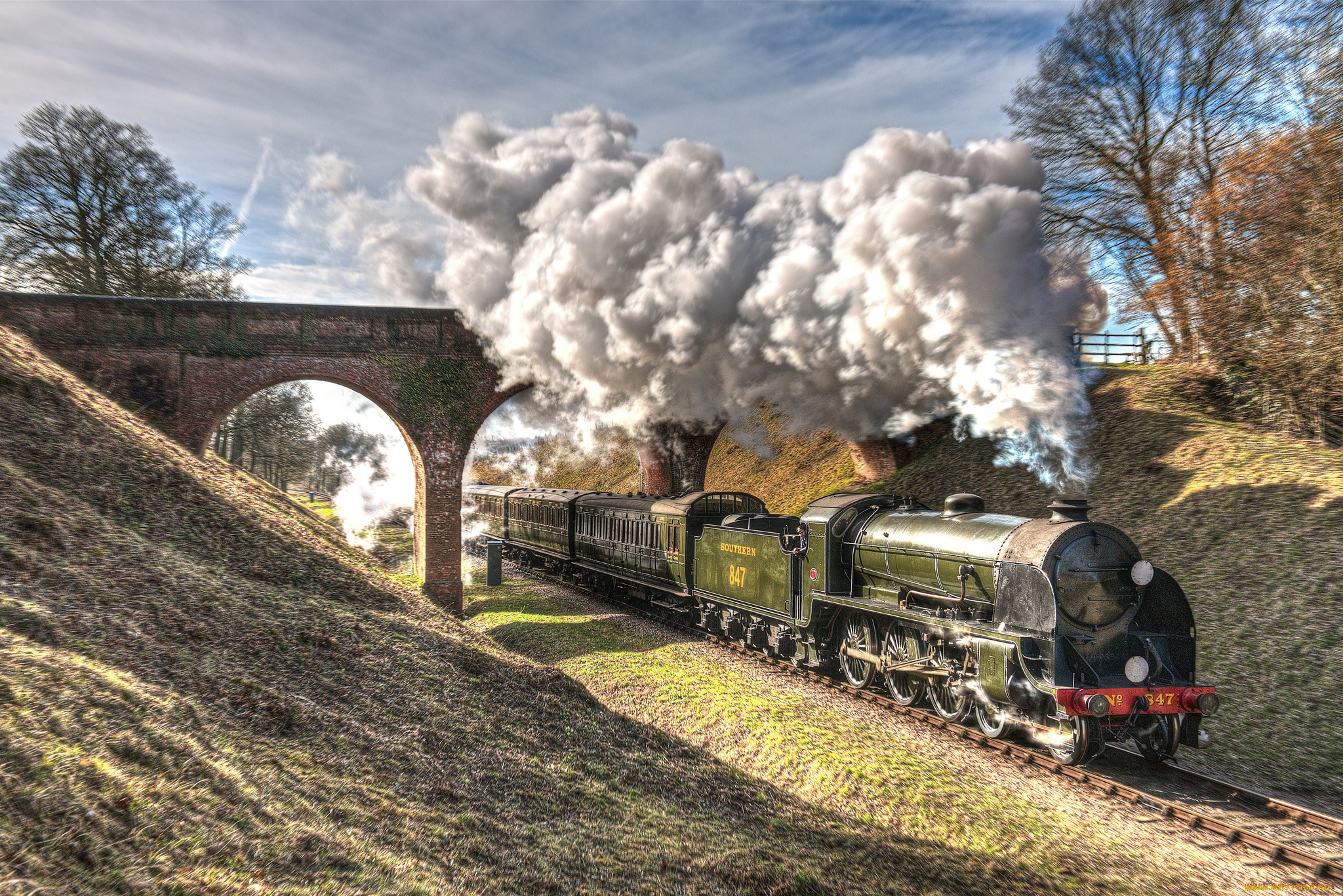 техника, паровозы, состав, локомотив