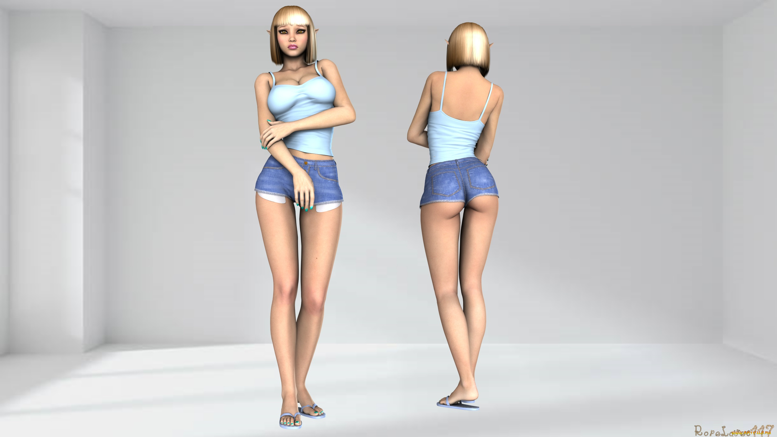 3д, графика, эльфы, , elves, фон, взгляд, эльфийки