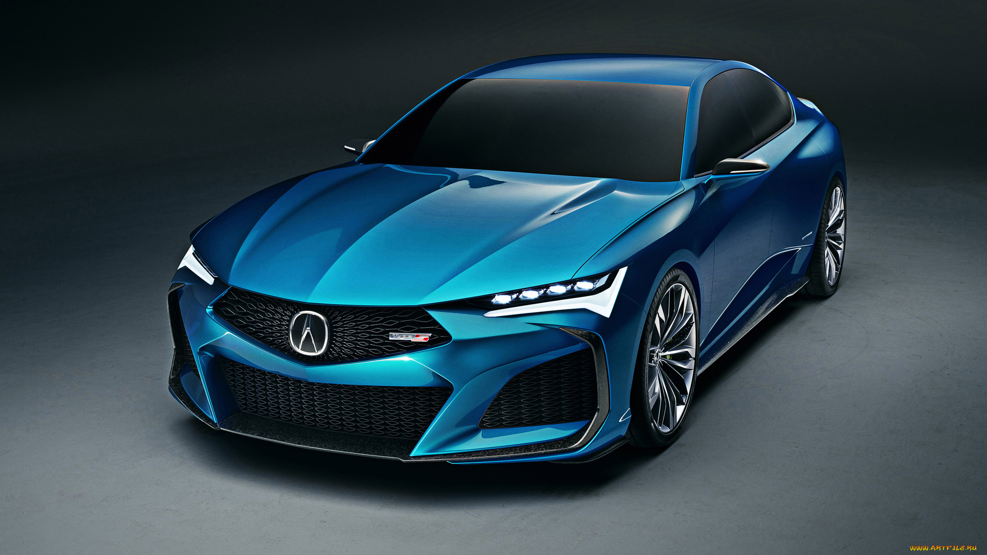 2019, acura, type, s, автомобили, acura, type, s, концепт, 2019, экстерьер, вид, спереди, синий, седан, новинка, японские