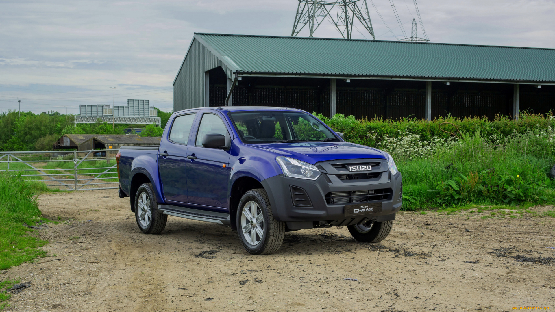 2019, isuzu, d-max, автомобили, isuzu, новый, пикап, синий, вид, спереди, внешний, 2019, d-max, японские