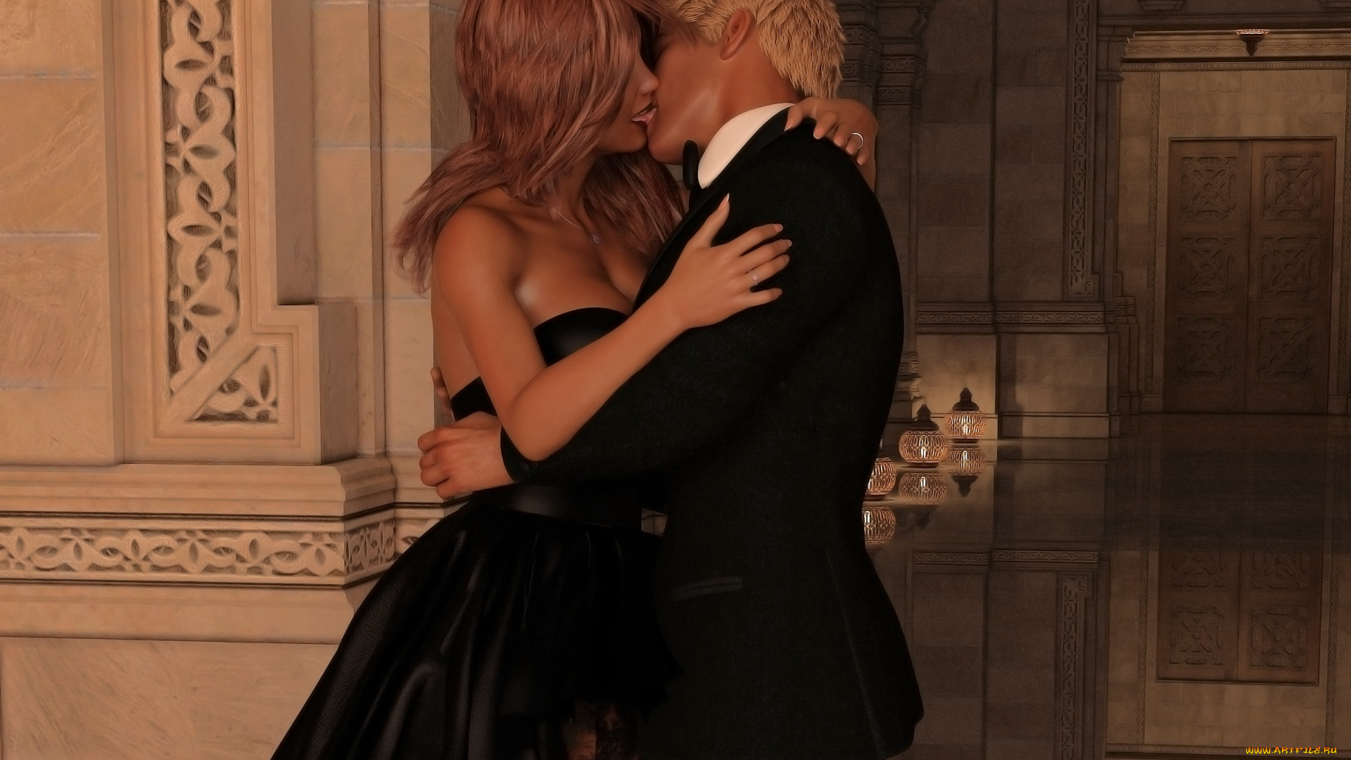 3д, графика, романтика, , romantics, девушка, взгляд, фон