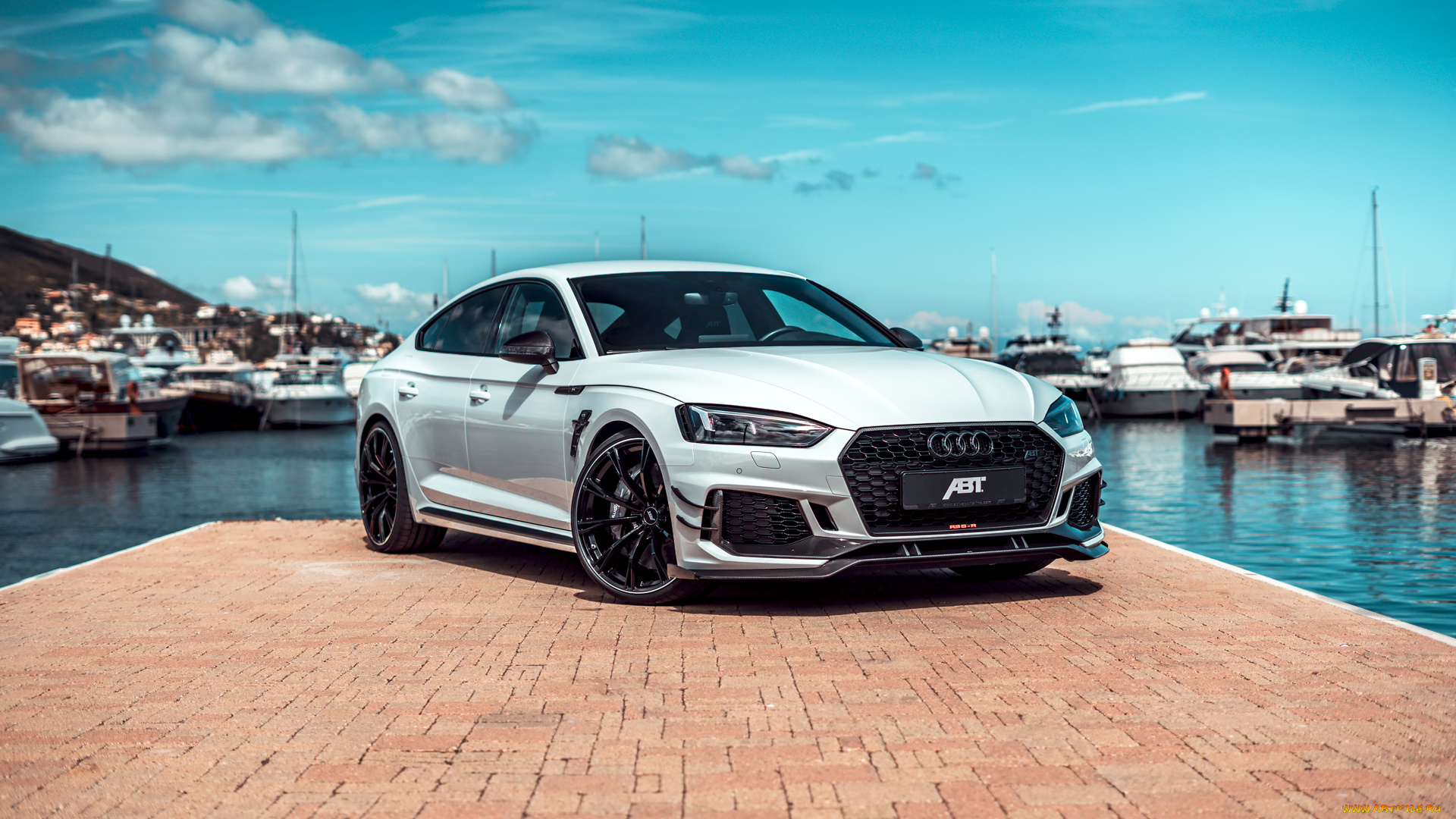 abt, audi, rs, 5-r, sportback, 2019, автомобили, audi, причал, тюнинг, abt, rs, 5r, sportback, 2019, белый, ауди
