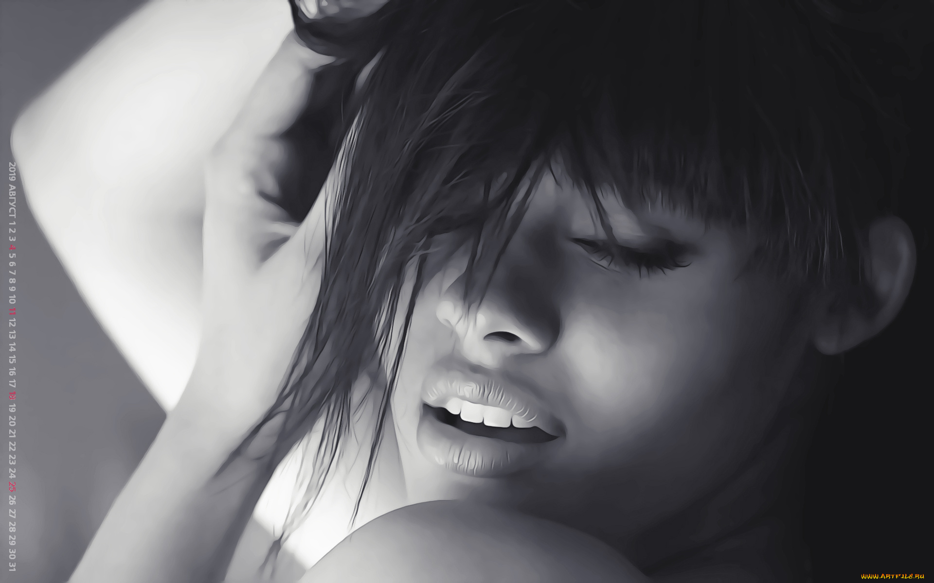 календари, компьютерный, дизайн, девушка, calendar, жест, лицо, 2019