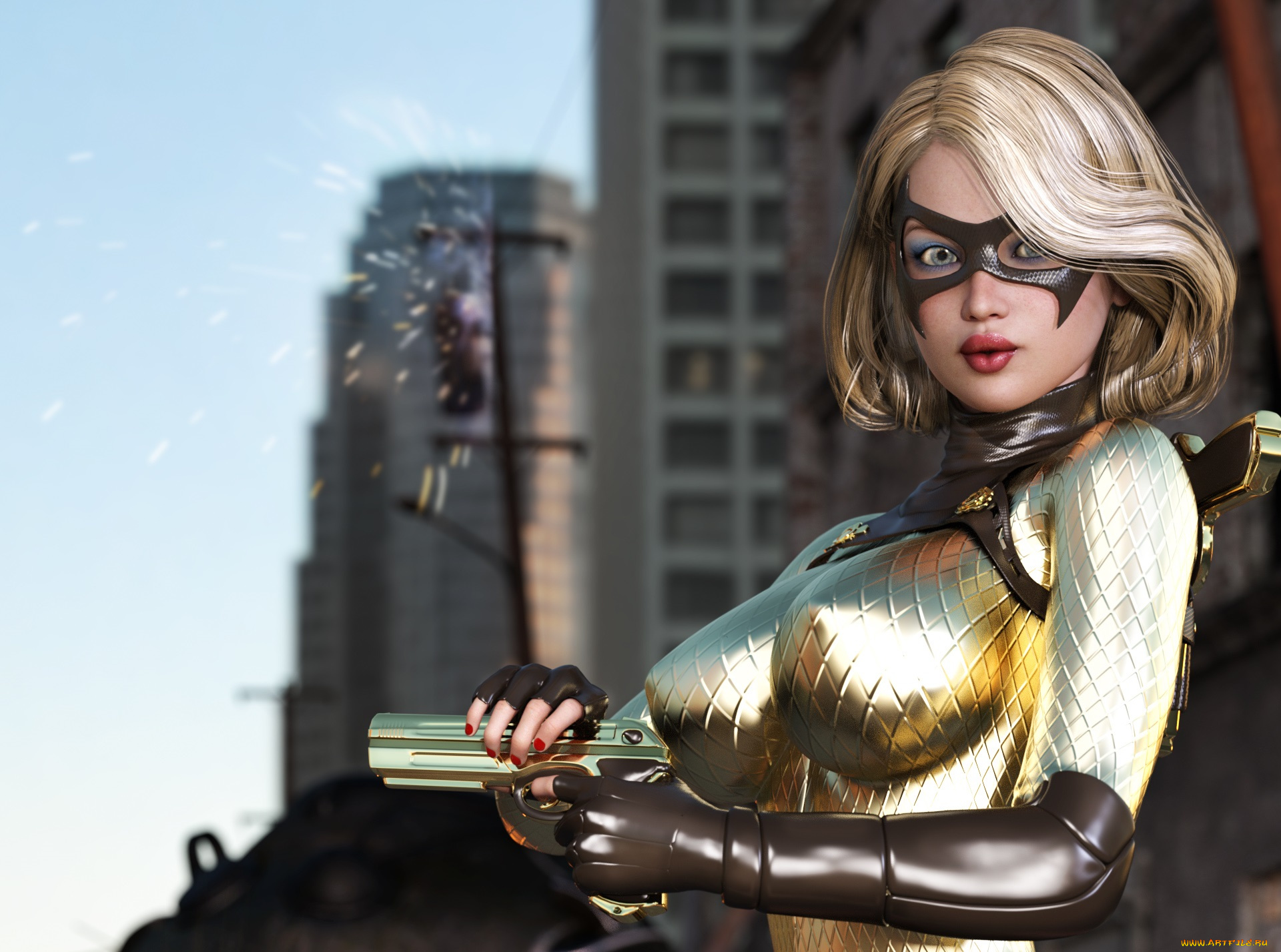 3д, графика, фантазия, , fantasy, фон, взгляд, девушка