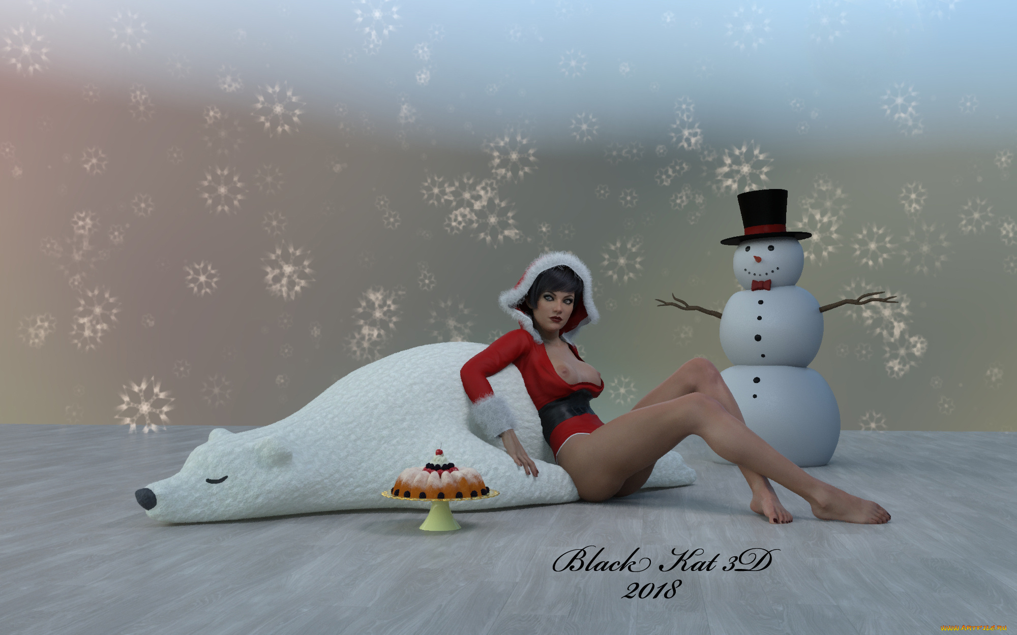 3д, графика, праздники, , holidays, фон, взгляд, девушка