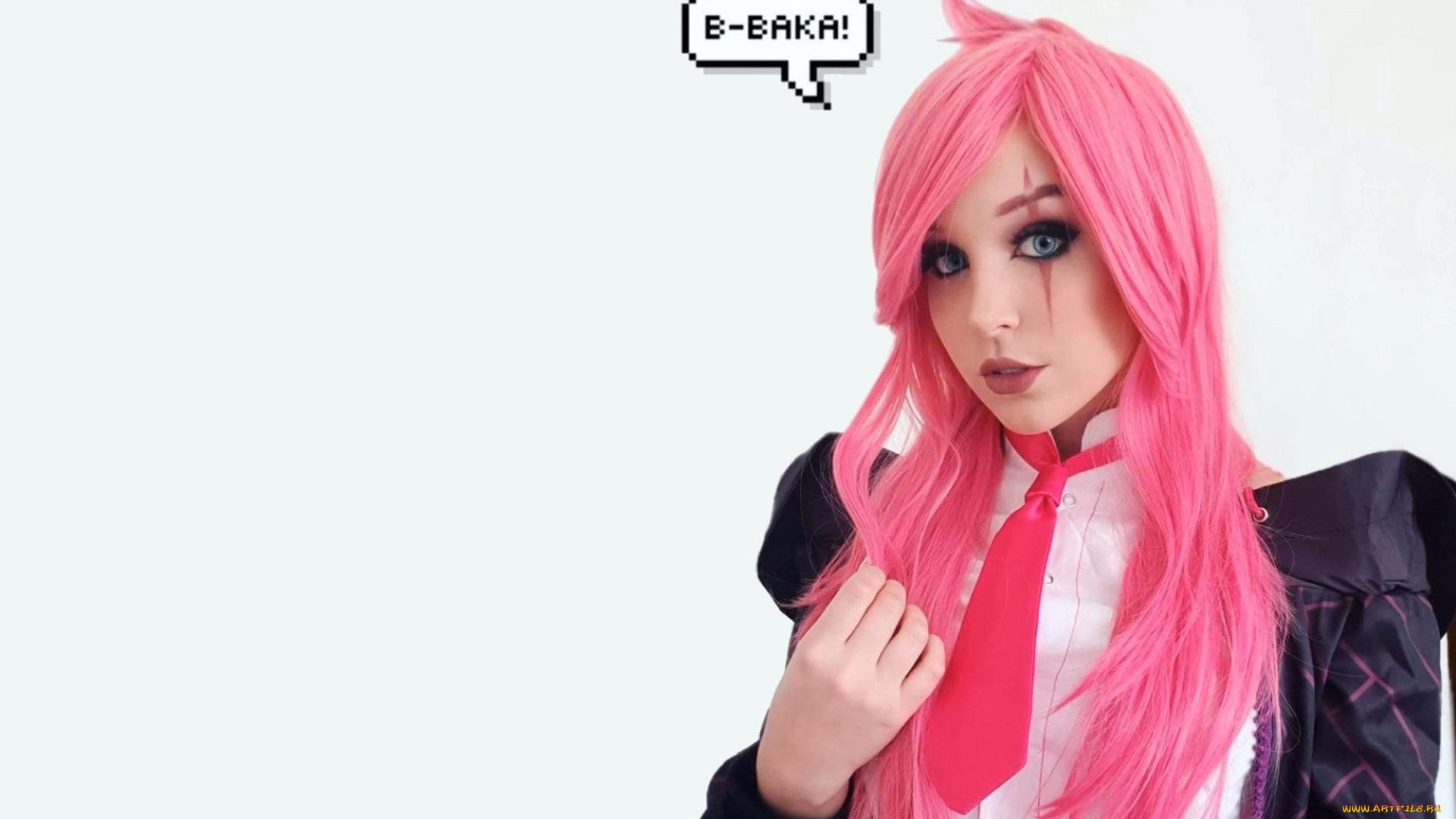 девушки, -, креатив, , косплей, наряд, галстук, шрам