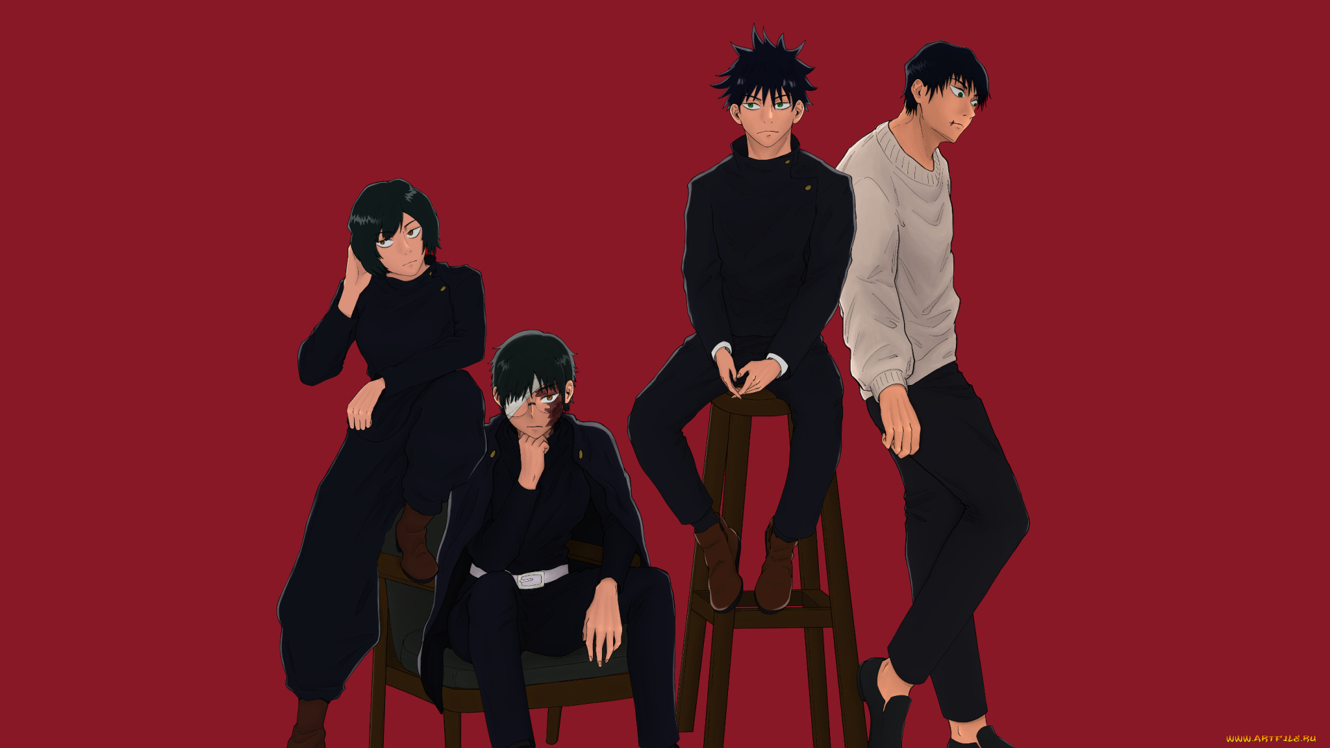 аниме, jujutsu, kaisen, магическая, битва