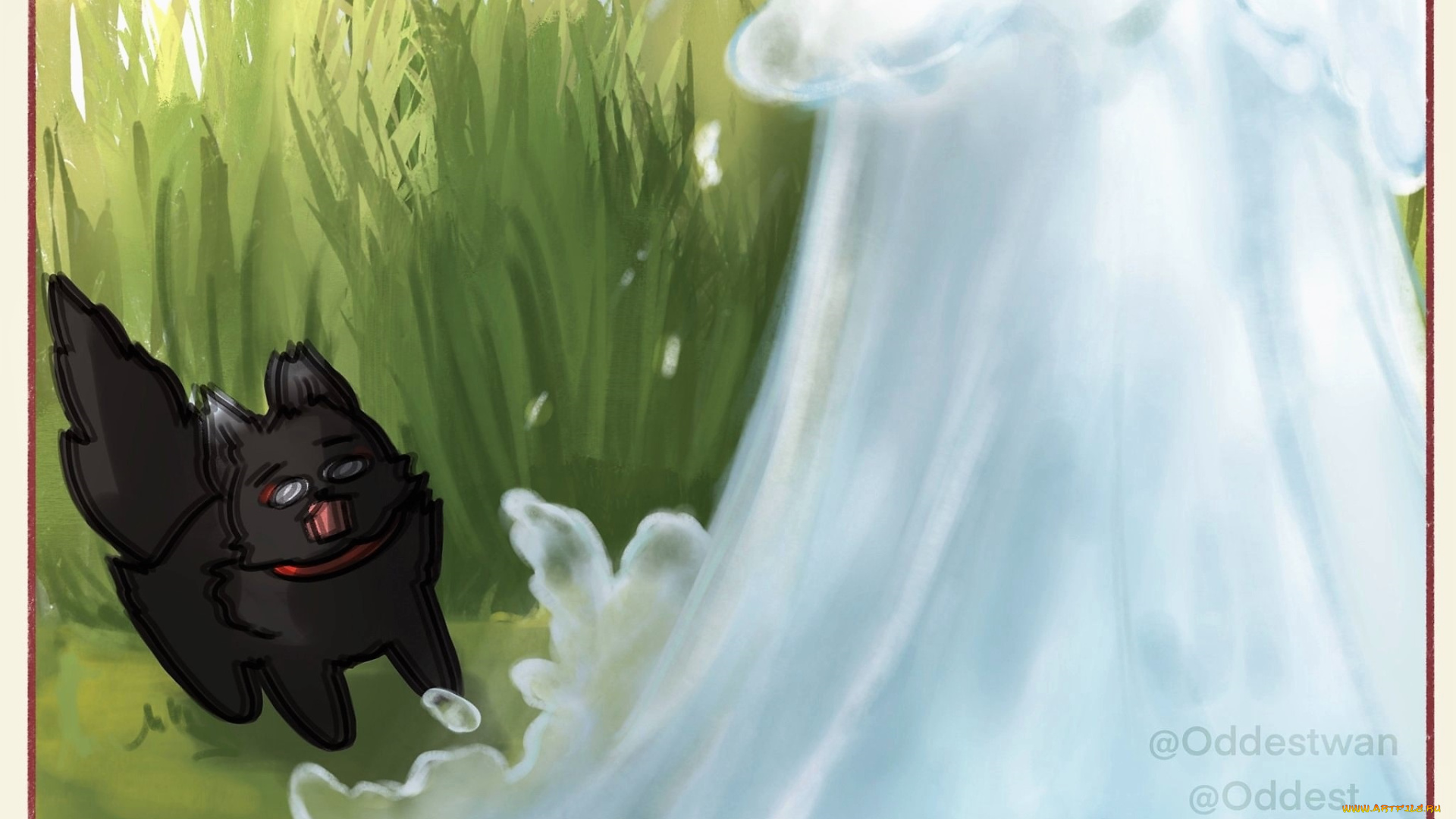 аниме, mo, dao, zu, shi, лис, фонтан