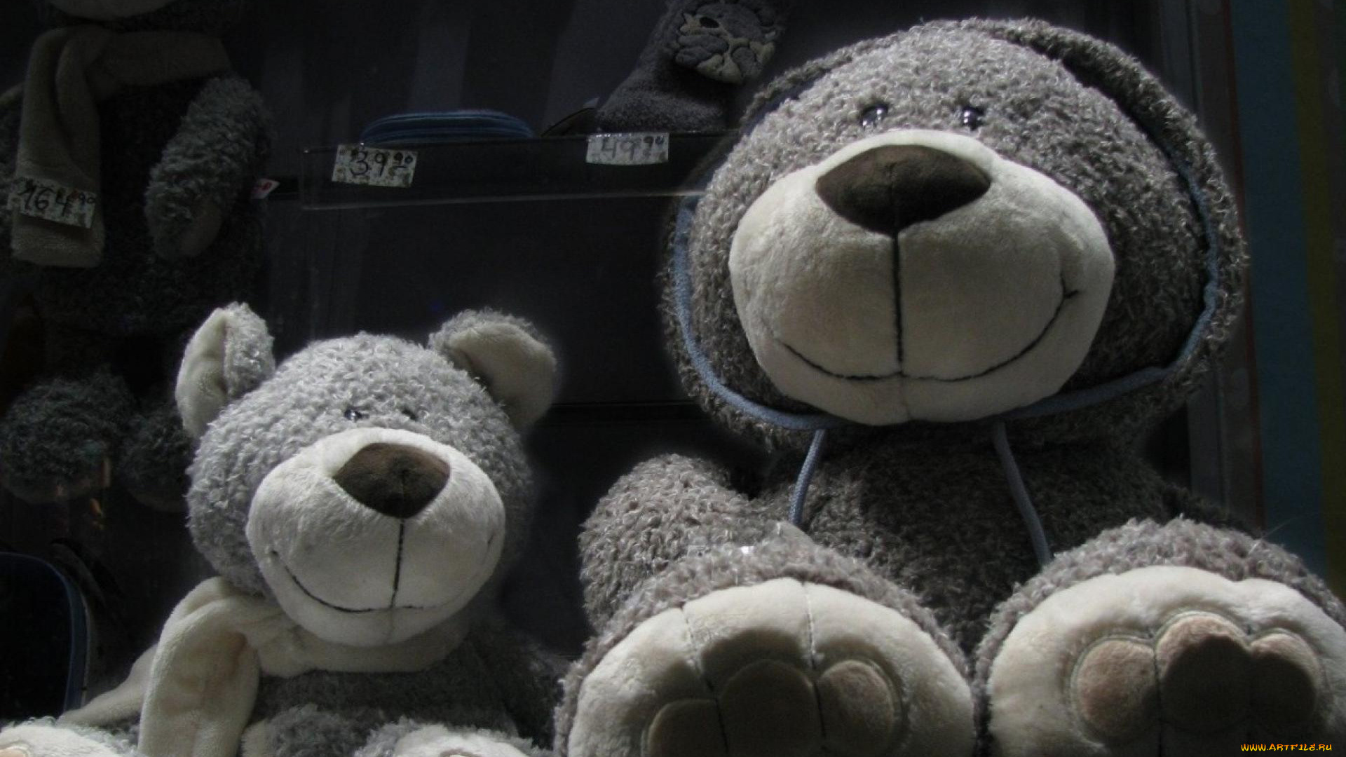 разное, игрушки, мишки, полка