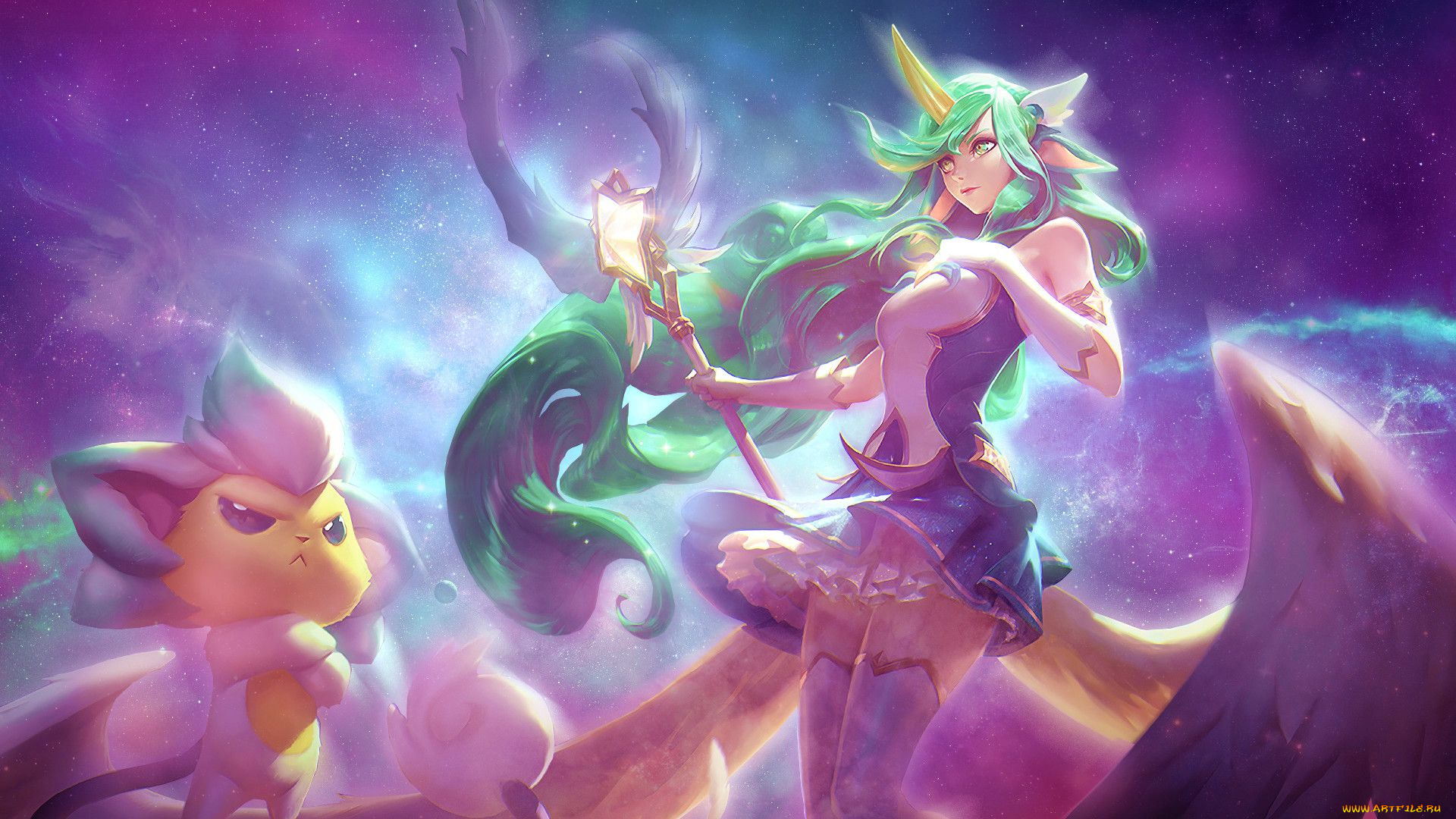видео, игры, league, of, legends, soraka, посох