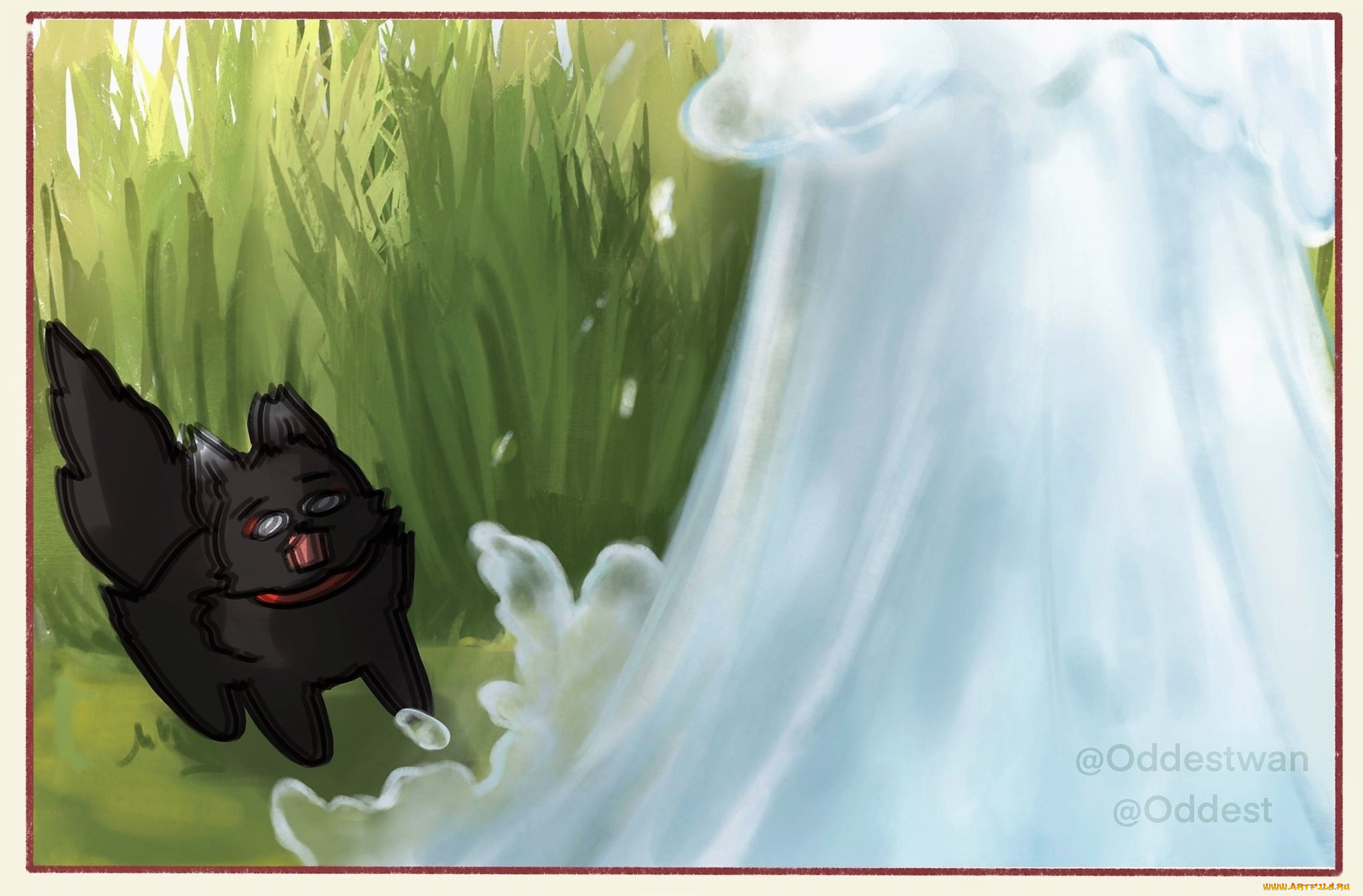 аниме, mo, dao, zu, shi, лис, фонтан