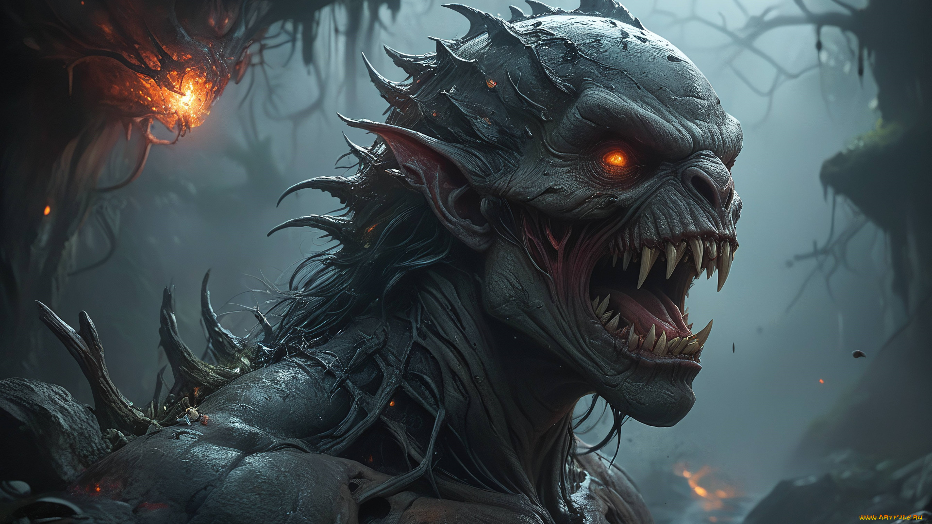 3д, графика, ужас, , horror, монстр