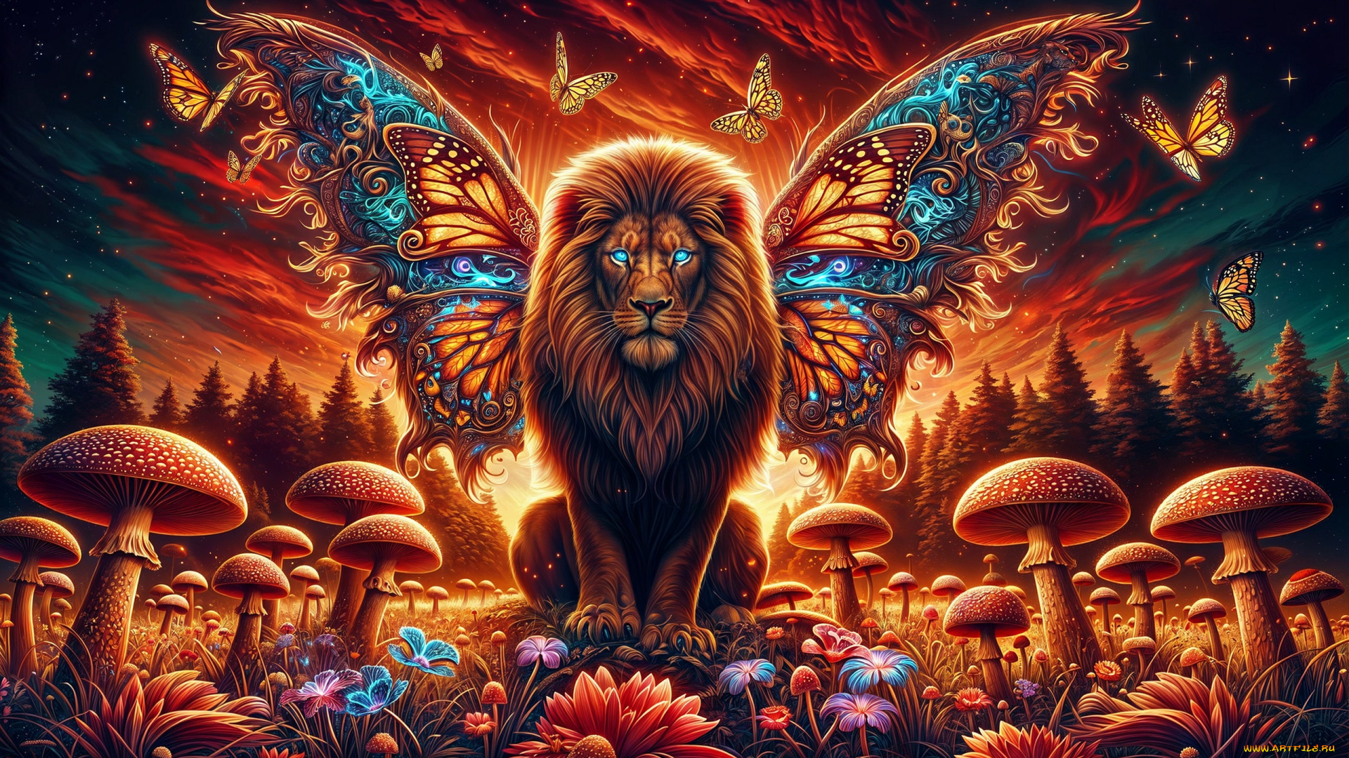 фэнтези, существа, лев