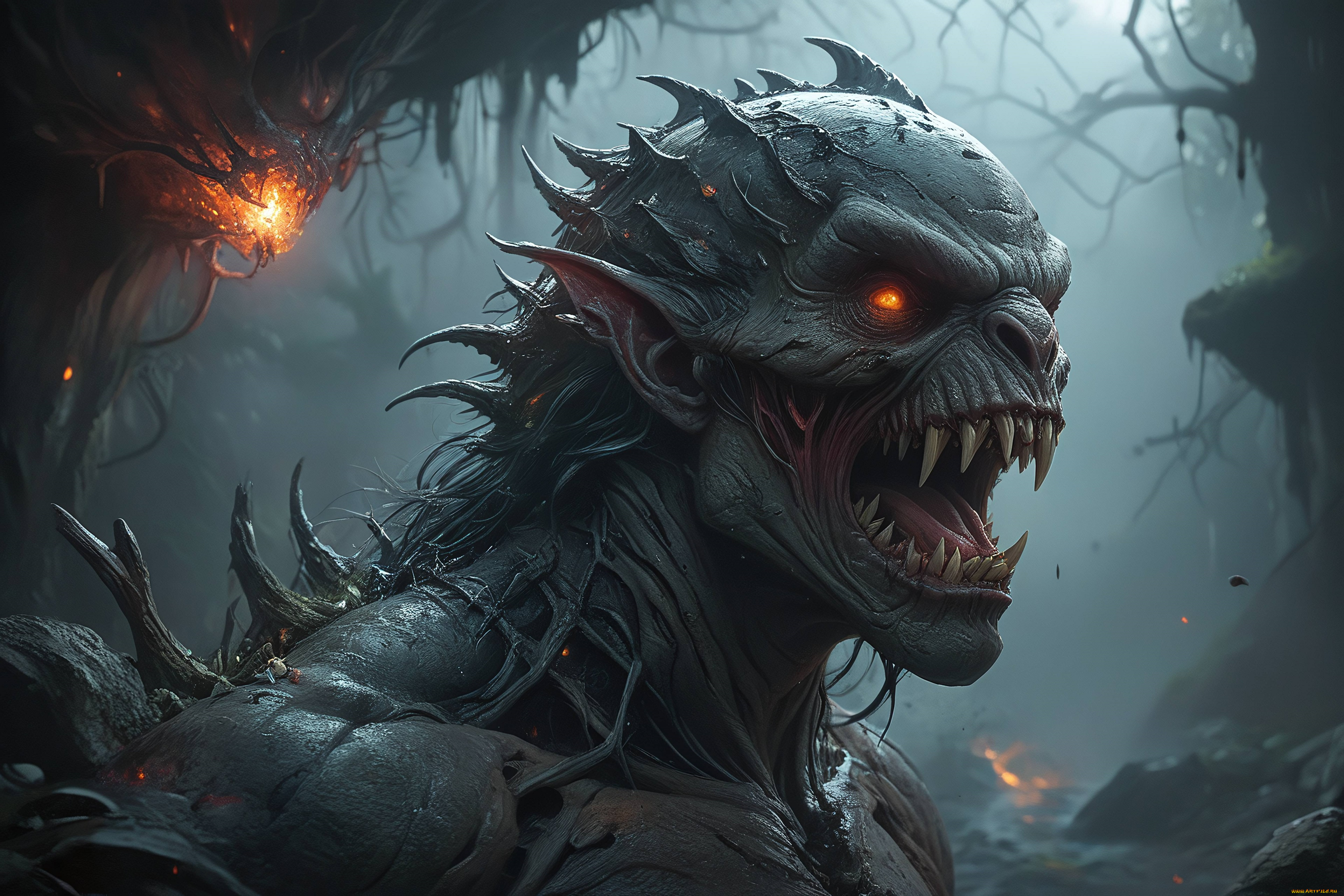 3д, графика, ужас, , horror, монстр