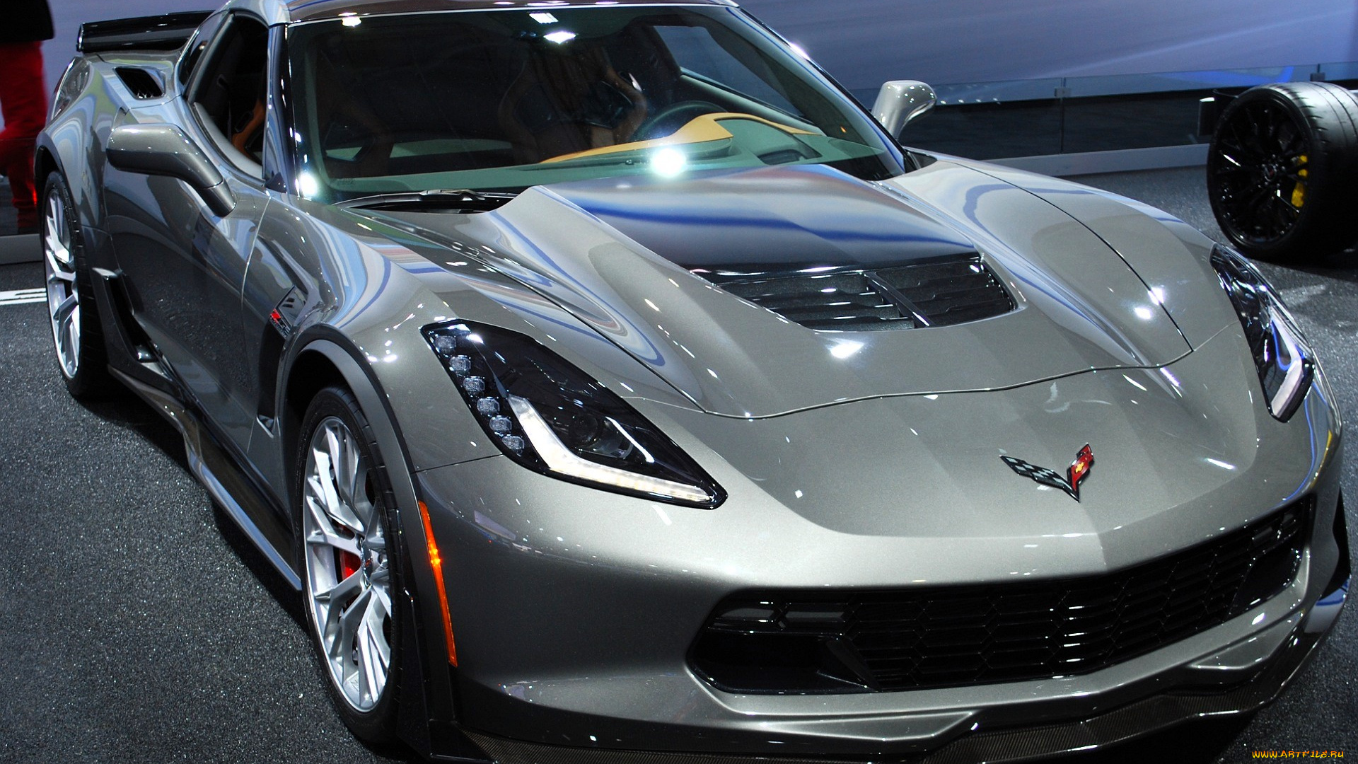 chevrolet, corvette, автомобили, corvette, серый, выставка