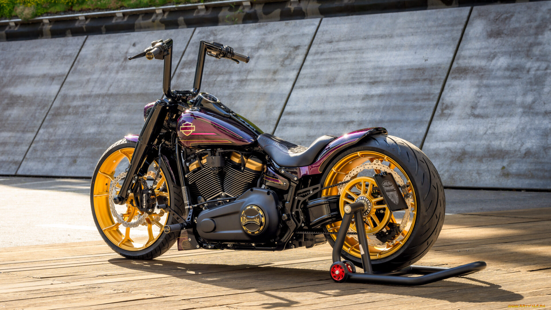 мотоциклы, harley-davidson, softail, fat, boy, 114, customized, custombikes, thanos