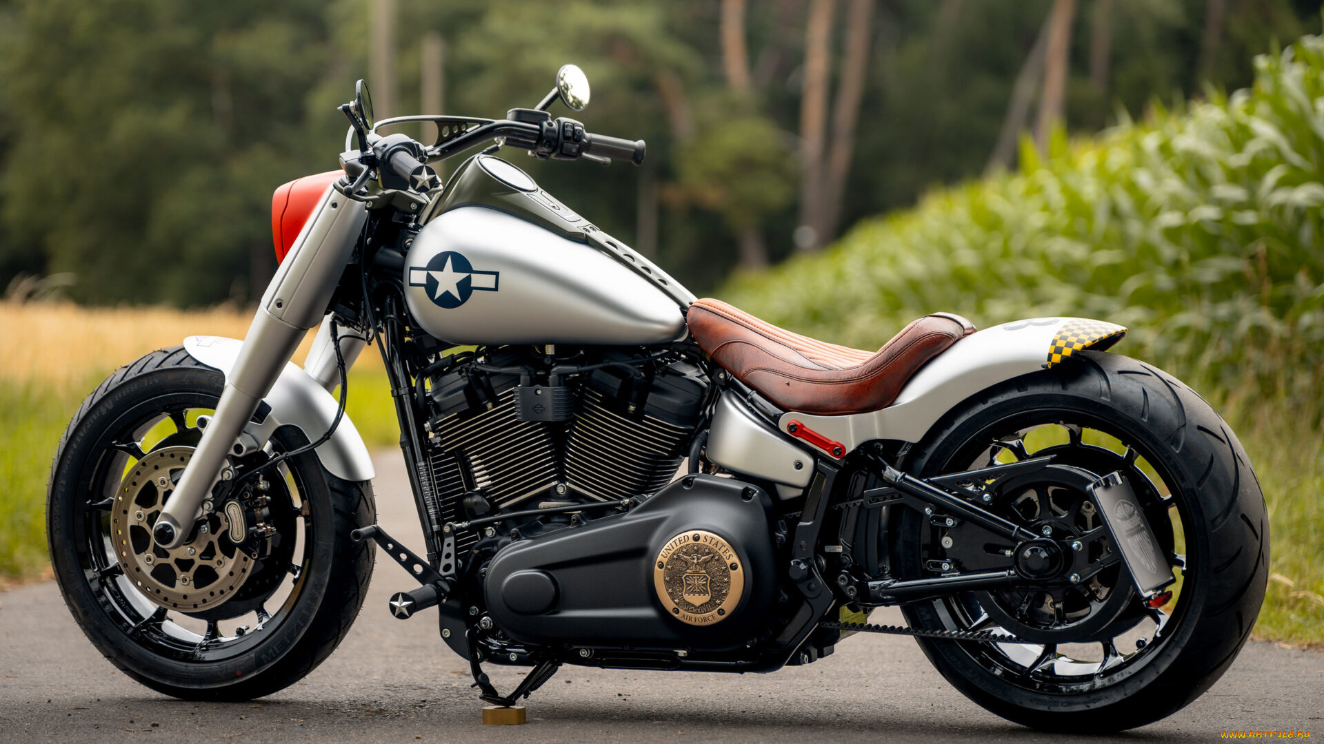 мотоциклы, harley-davidson, softail, fat, boy, 117, customized, custombikes, shimmy, iv