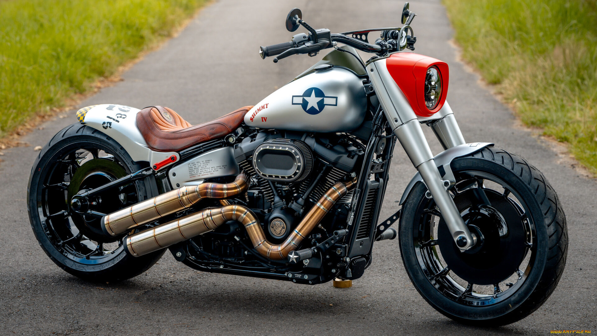 мотоциклы, harley-davidson, softail, fat, boy, 117, customized, custombikes, shimmy, iv