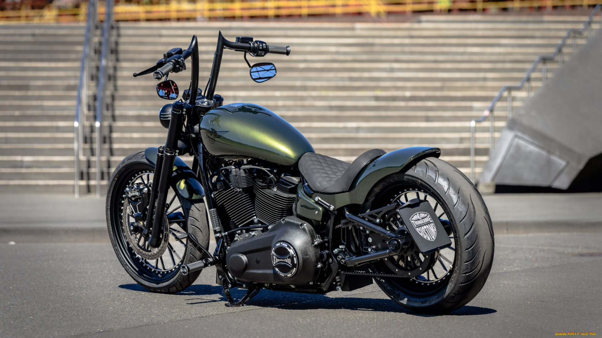 мотоциклы, harley-davidson, street, bob, customized, custombike, radical, viper