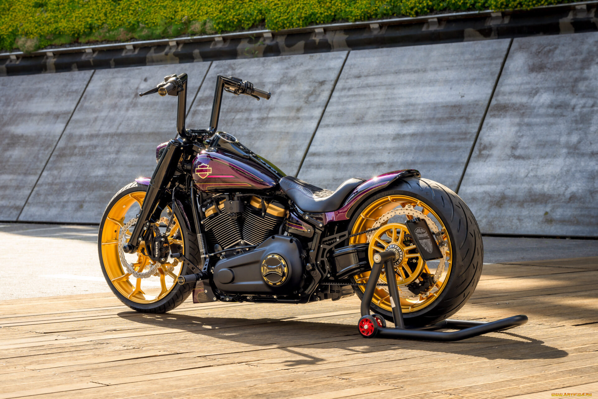 мотоциклы, harley-davidson, softail, fat, boy, 114, customized, custombikes, thanos