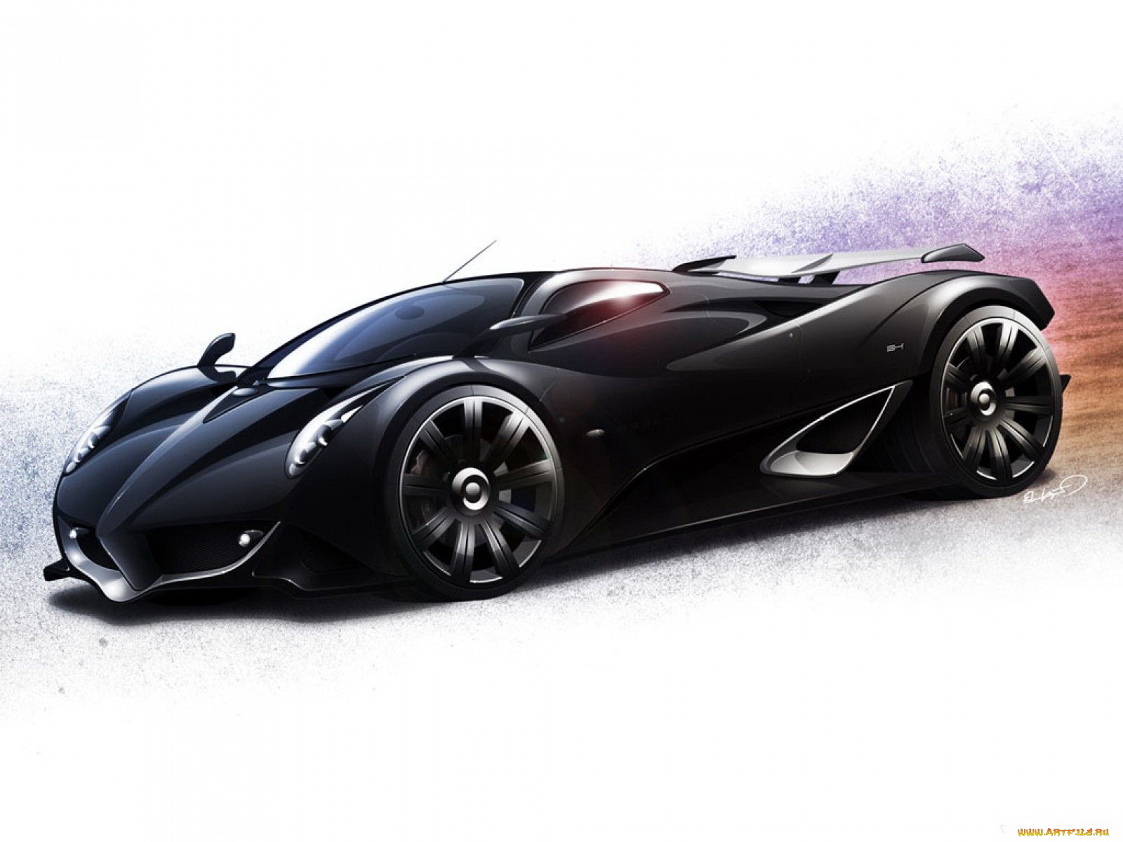 автомобили, рисованные