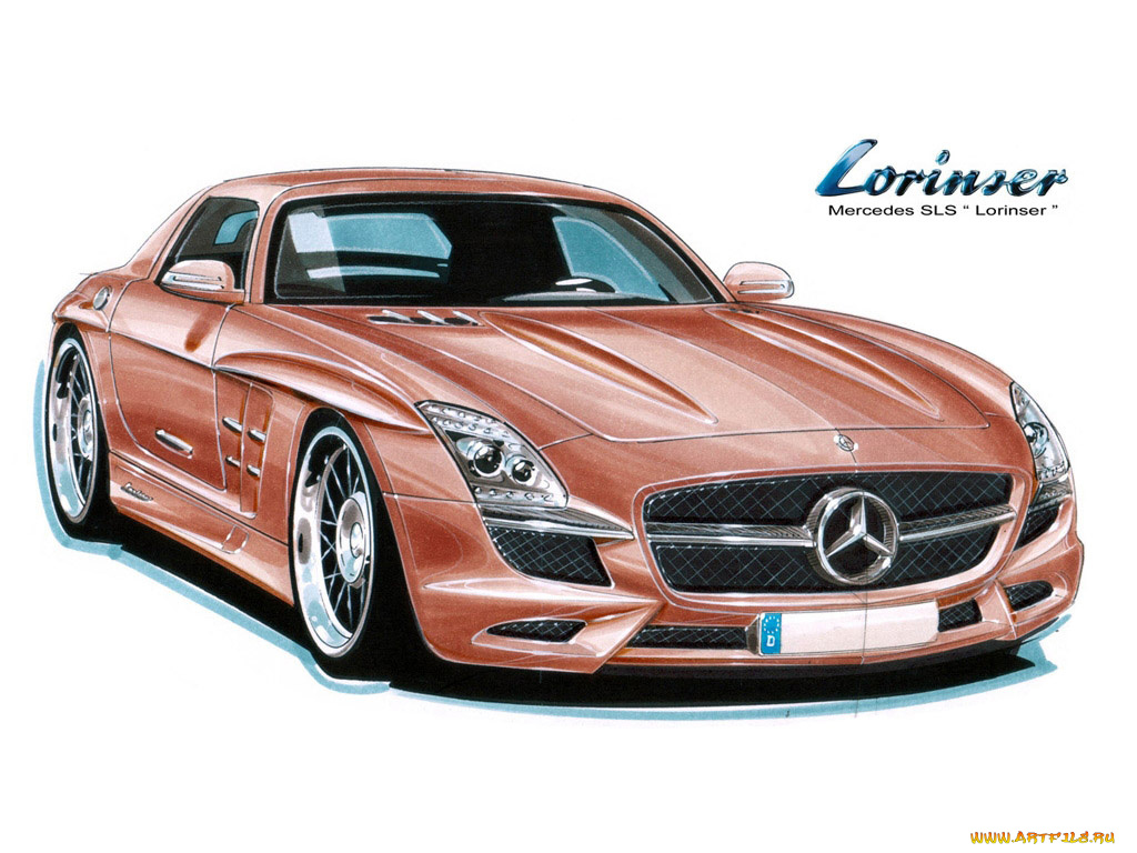 автомобили, рисованные