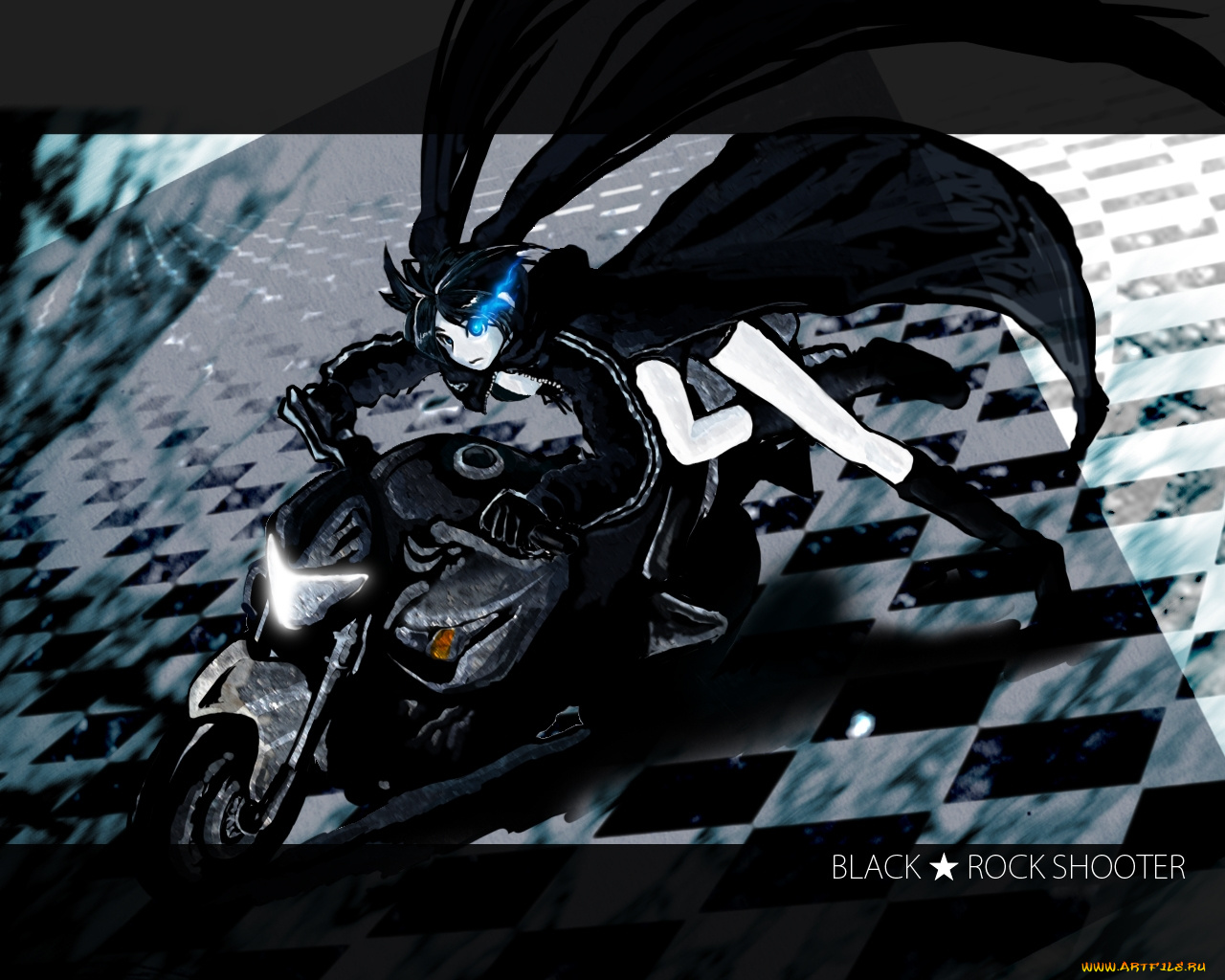 аниме, black, rock, shooter