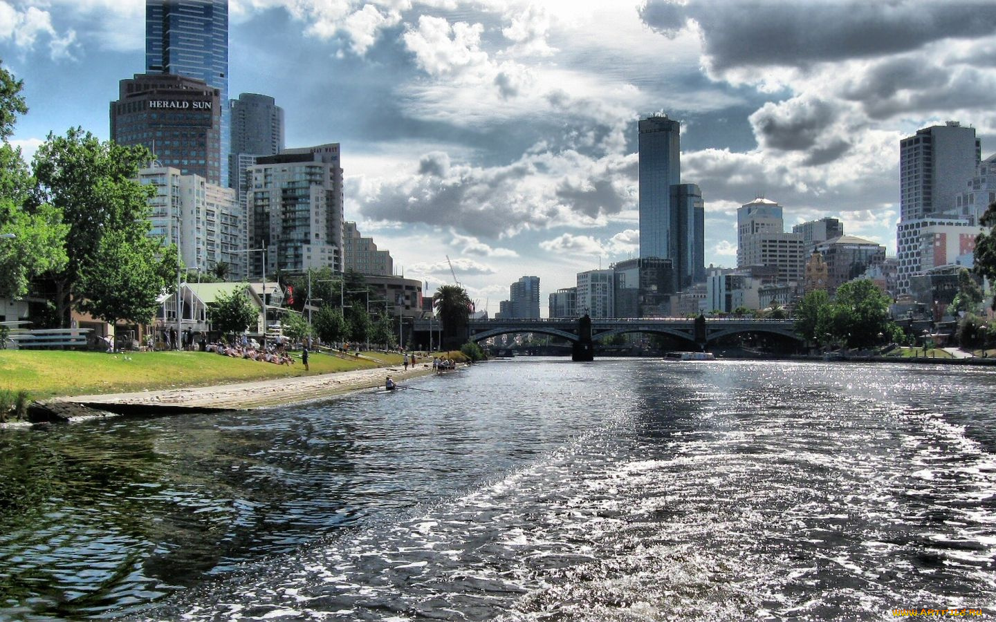 melbourne, australia, города, мосты