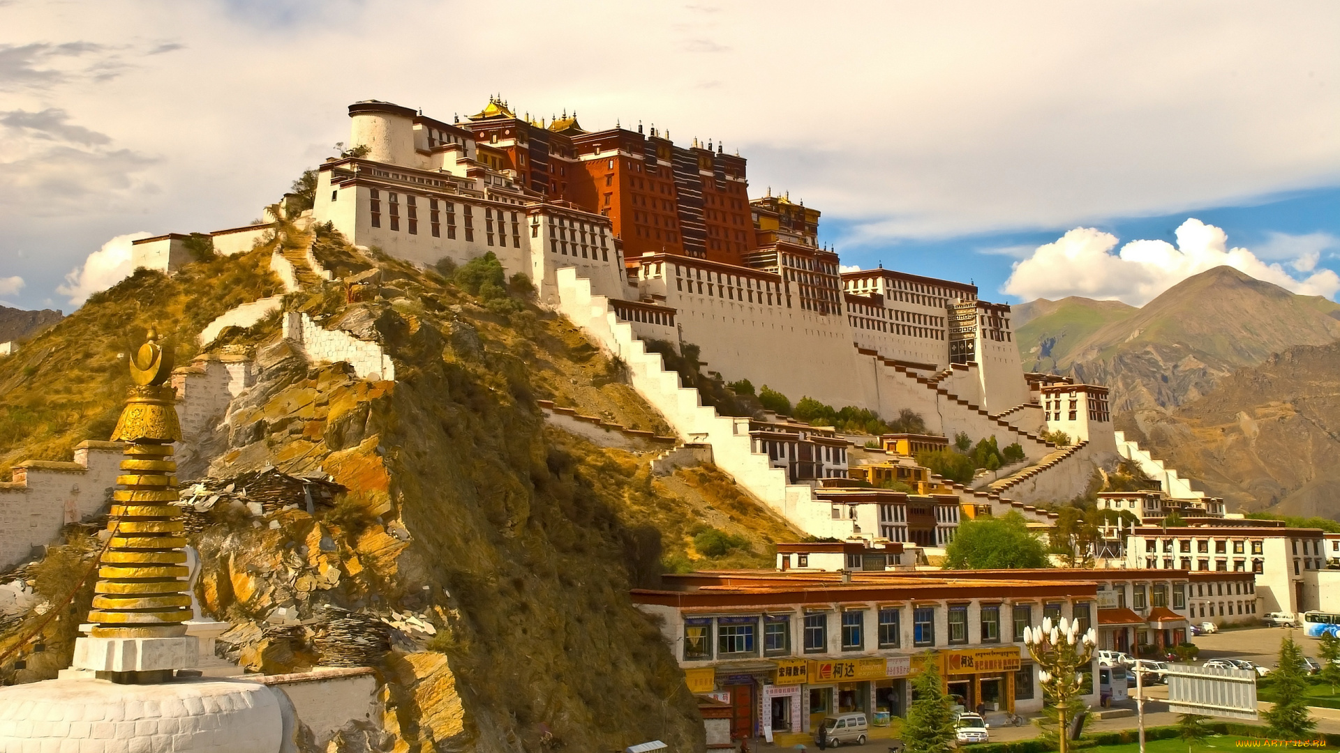 потала, тибет, города, дворцы, замки, крепости