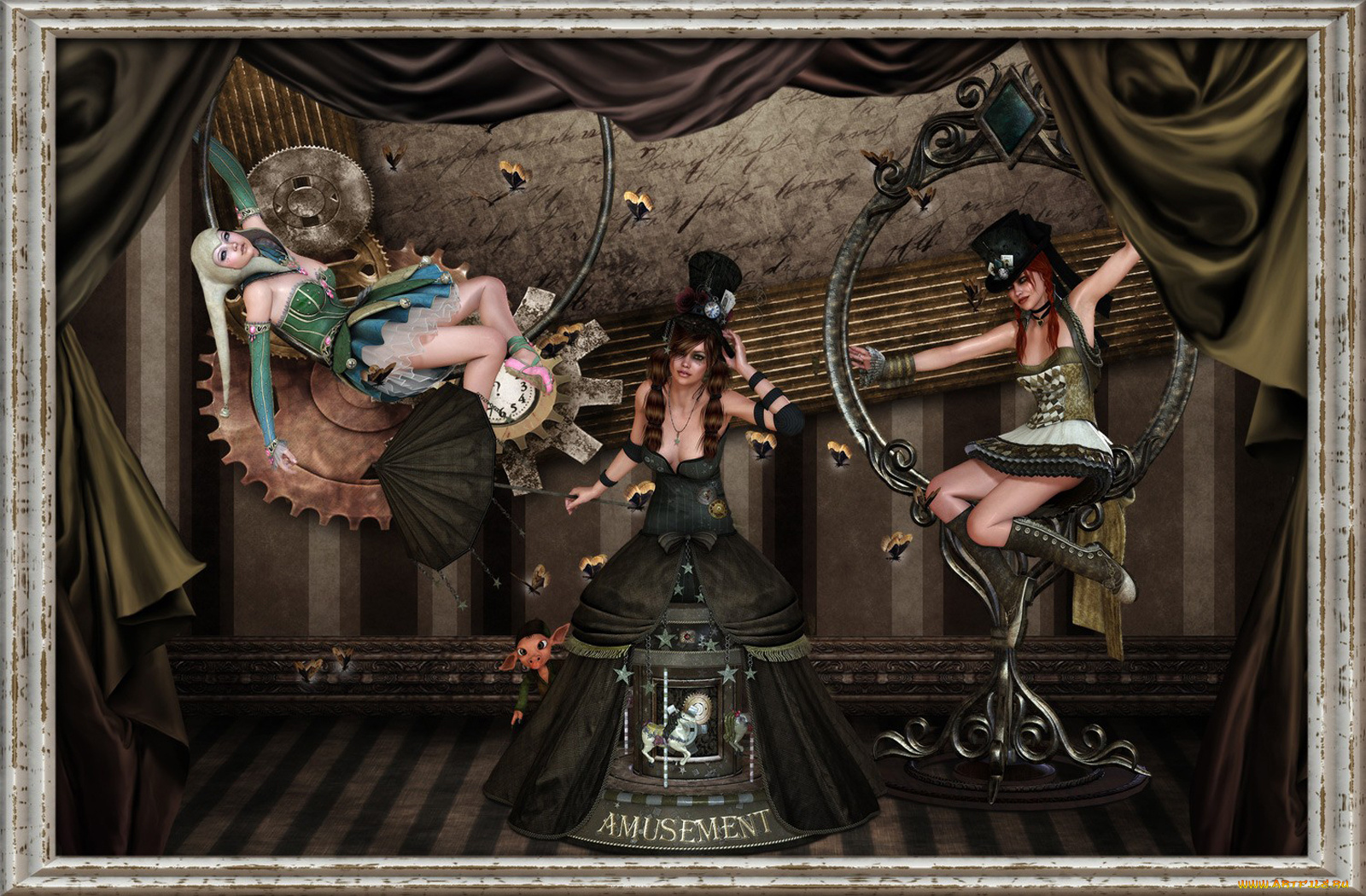 3д, графика, fantasy, фантазия, девушки